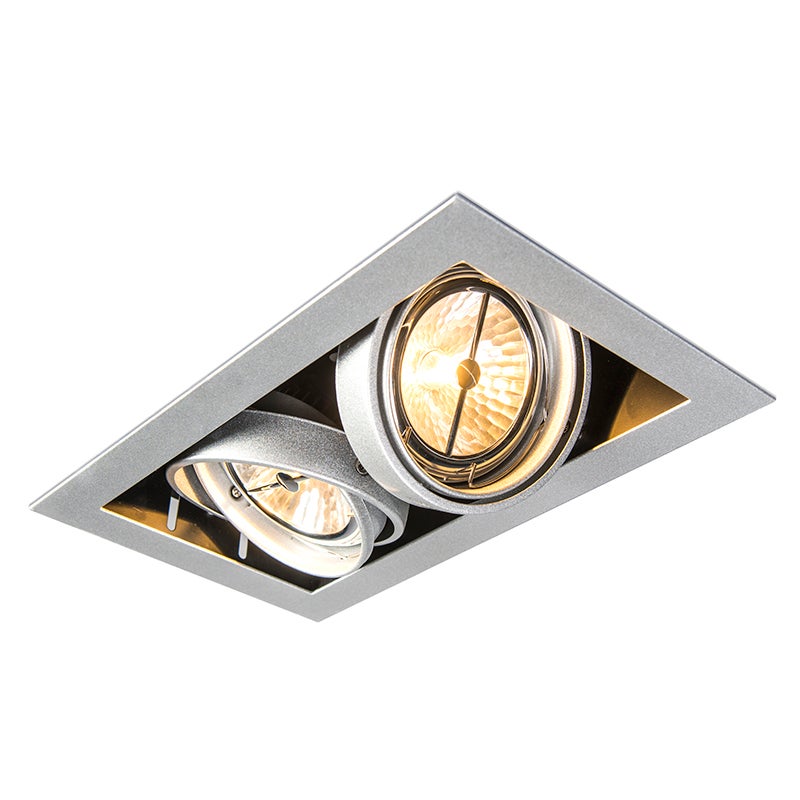 Qazqa reflektory wpuszczane - Oneon - stal, g53, max. 50w, 12v-an-additional-transformer-is-requiredV, 34.3cm, z 2 punktami