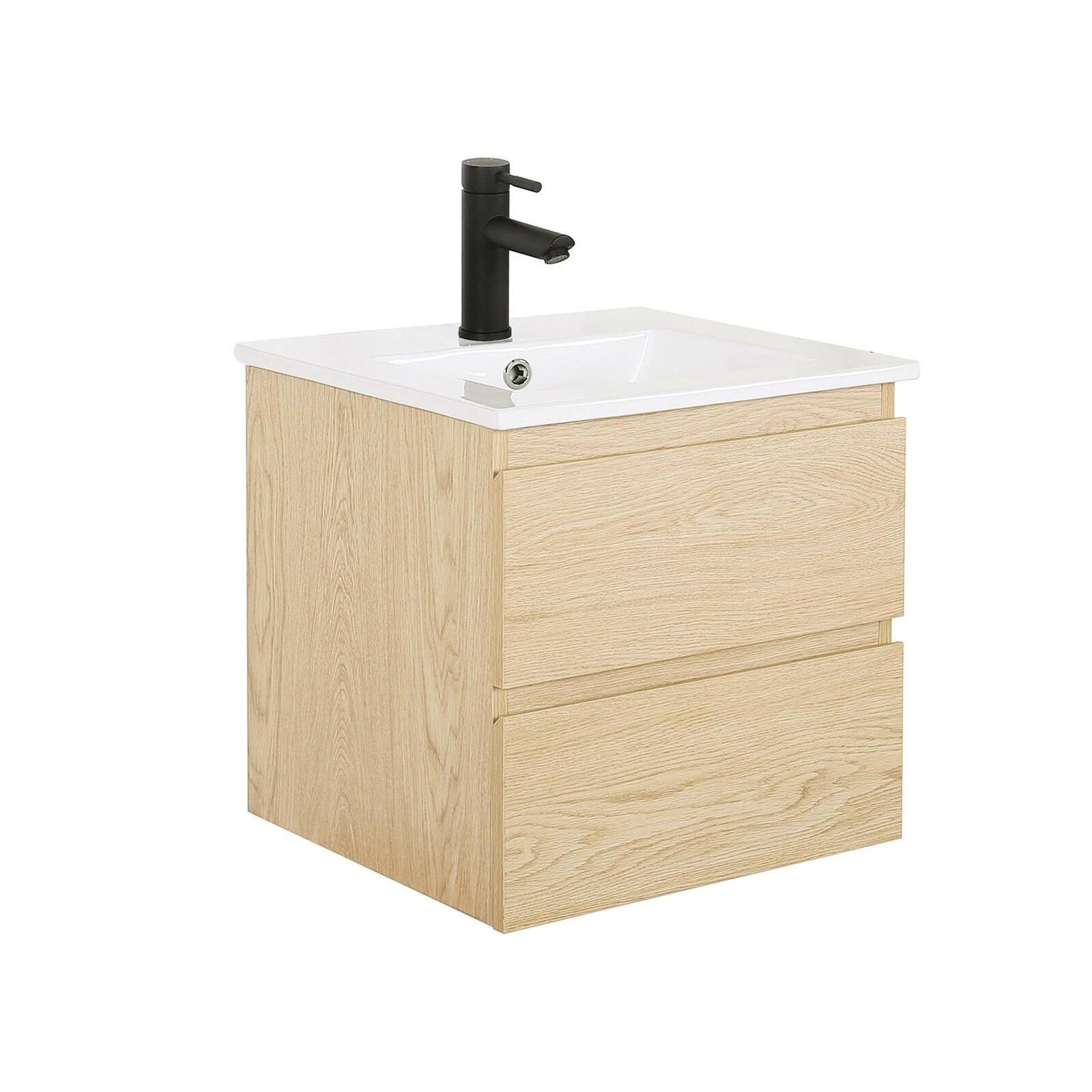 Meuble vasque SORRENTO suspendu 45cm avec plan céramique - 2