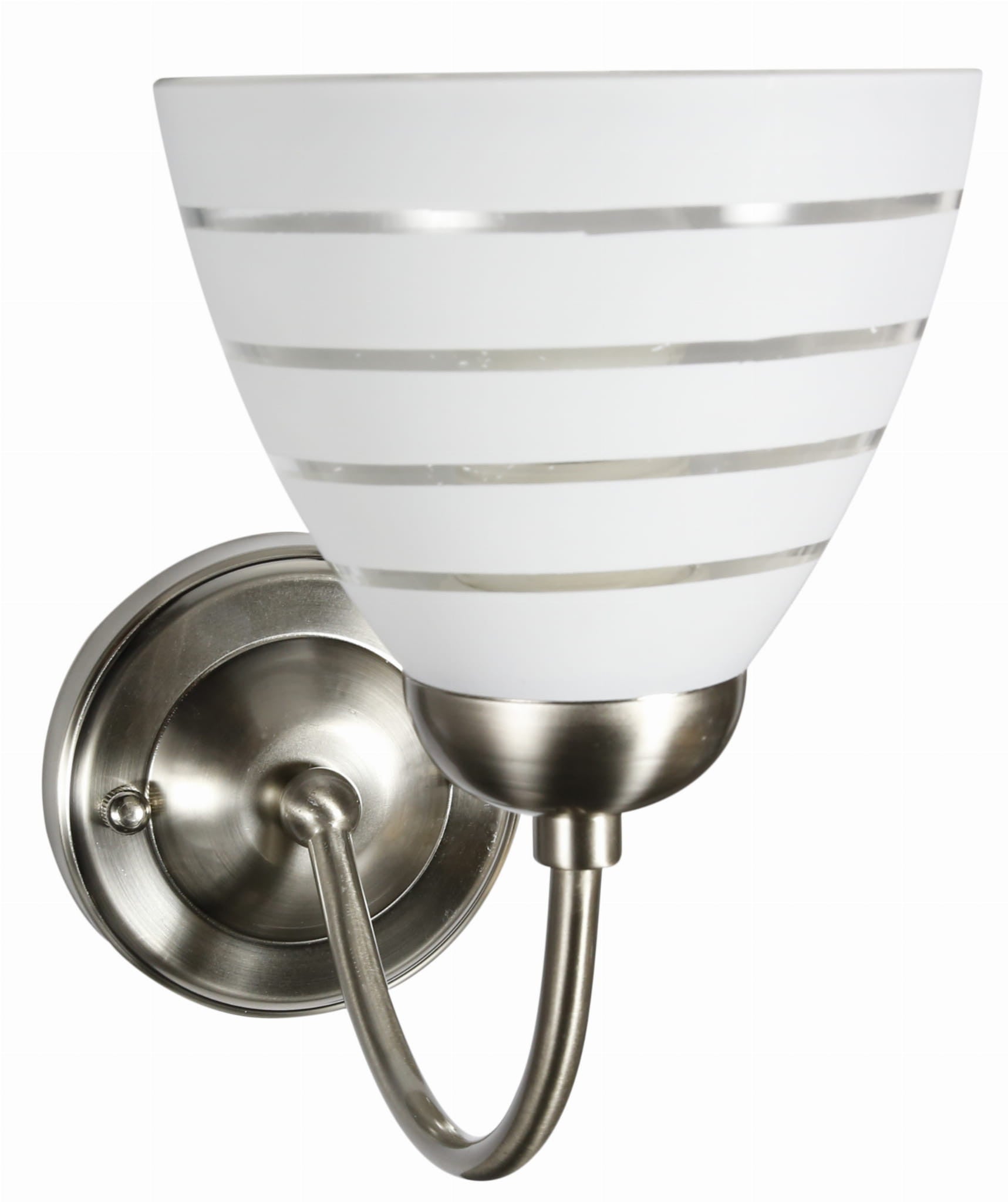 Kinkiet ścienny Uli srebrno-biały 1xE27x60W wym: 20 x 23 x 13 cm szkło IP20 Candellux