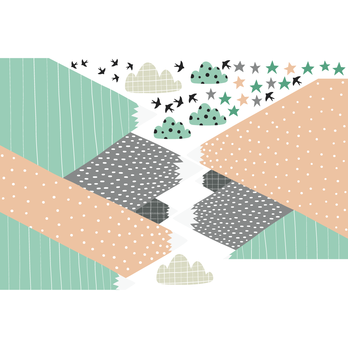 Adesivo bambino di montagna scandinavo darinka - Sticker adesivo - adesivi murali - 110x165cm - 2