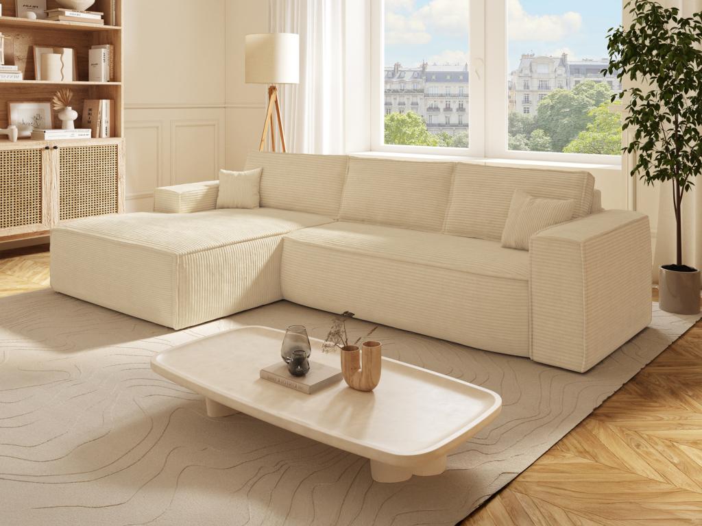 Divano letto angolare ribalta Letto 140 13 memory Velluto a