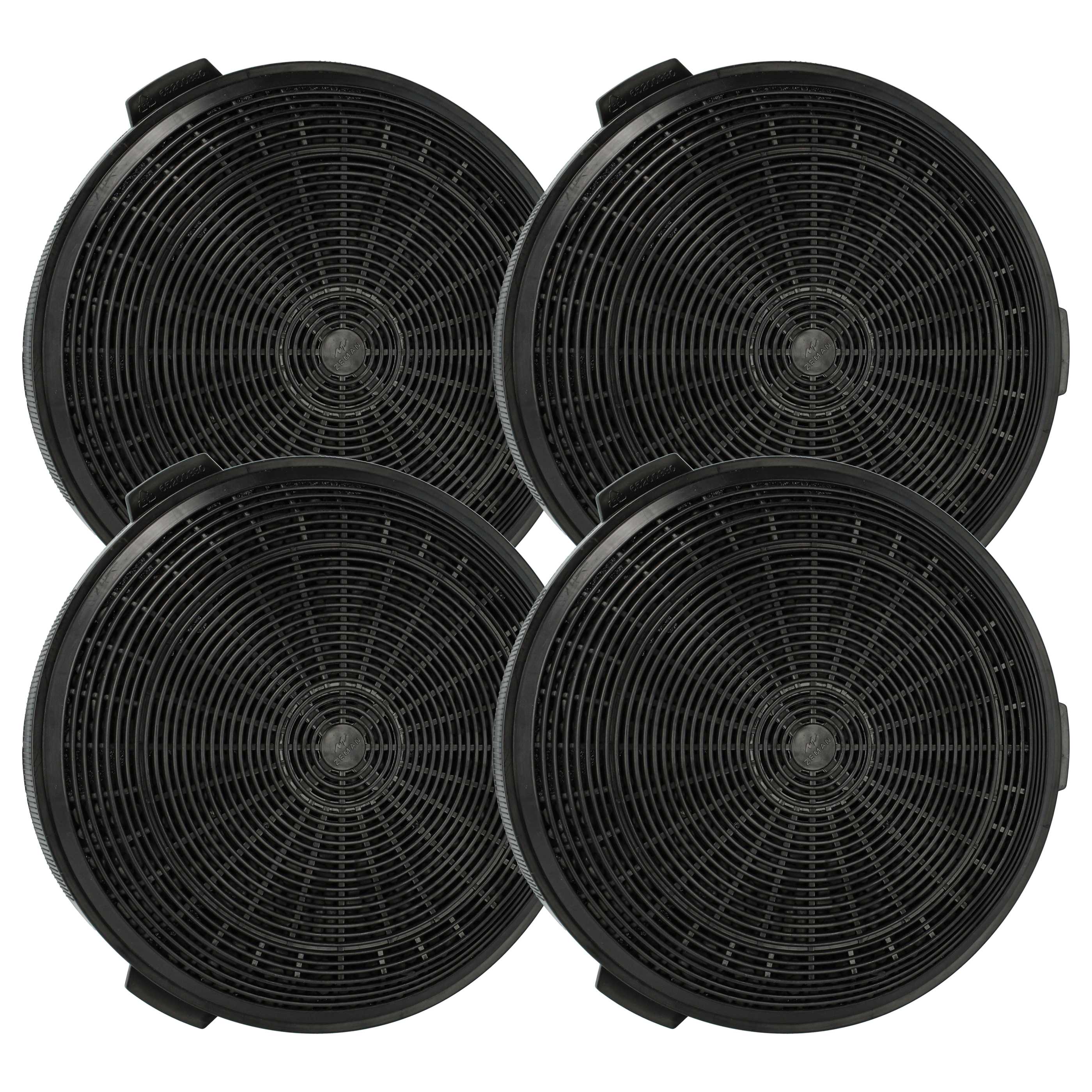 Vhbw 4 Filtri A Carbone Attivo Per Cappa Oranier KSC 555, 9208 98, Diametro 18,85 Cm