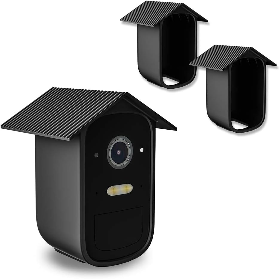 Copertura Antipioggia Per Telecamera Di Sicurezza Esterna | Parasole In ABS 27x22 Cm | Protezione Da Polvere E Sole Per Giardino E Cortile