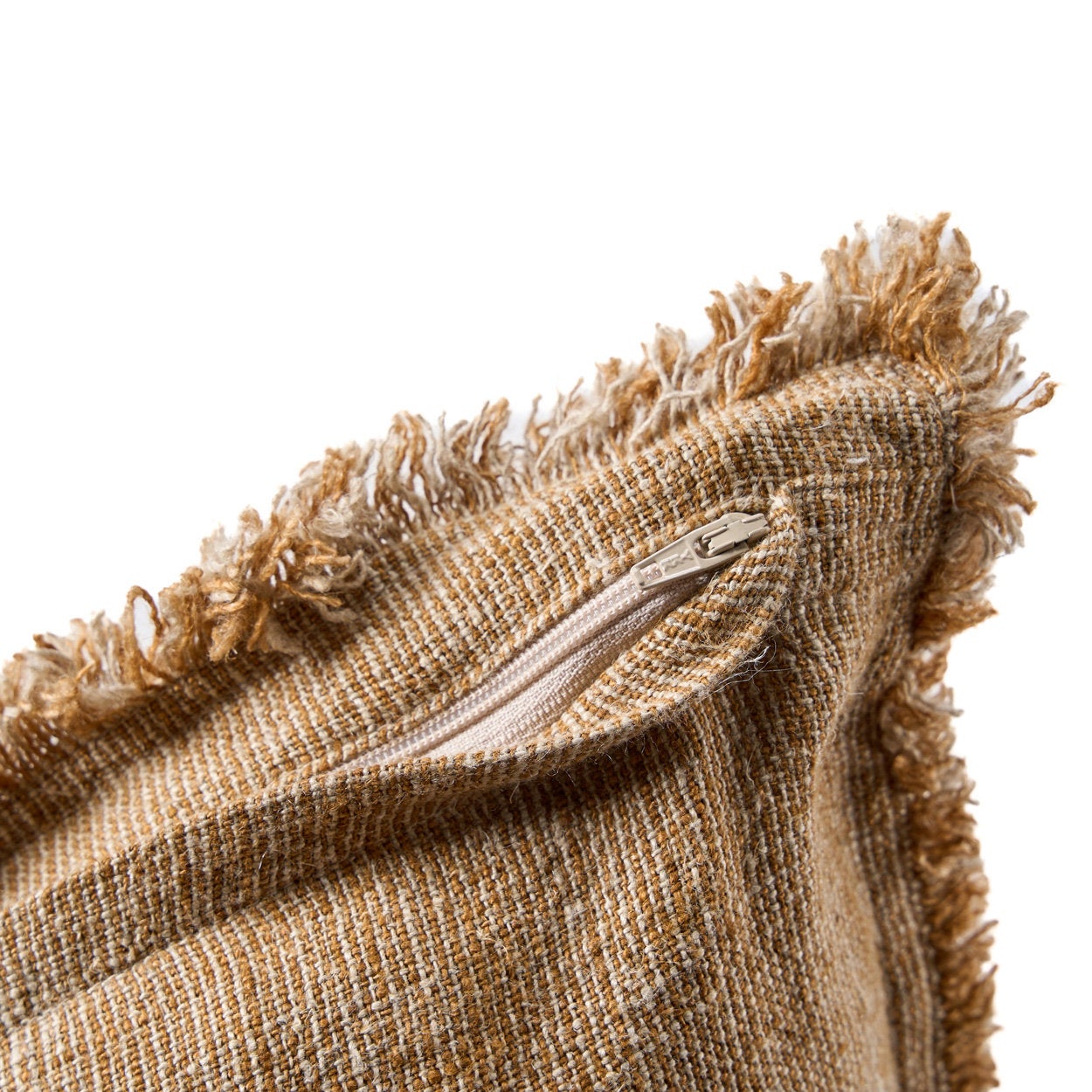 La Sahara Fringe Housse de Coussin - Brun Naturel - 50x50 - 6