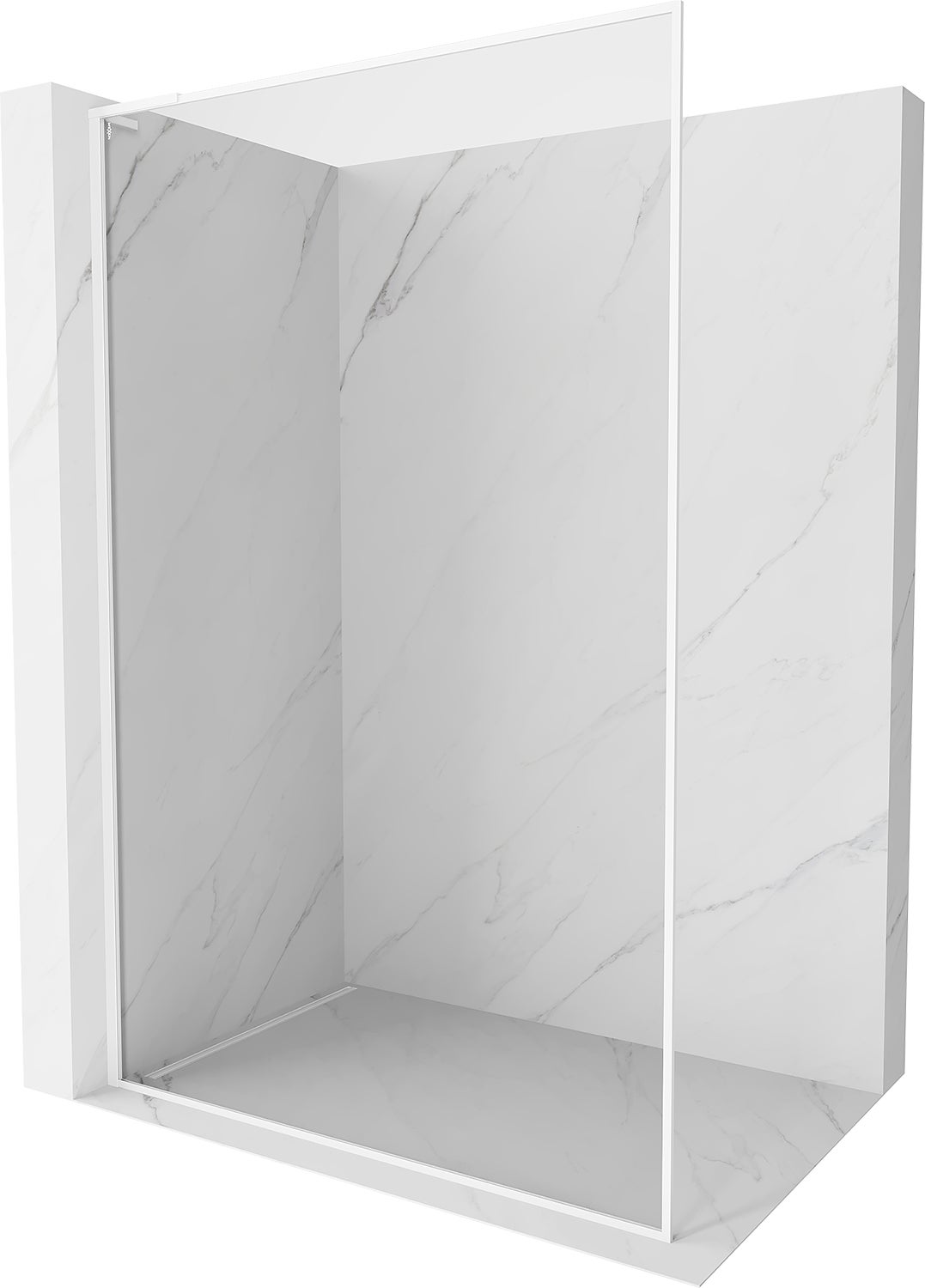 Mexen Kioto-F L ścianka prysznicowa Walk-in z ramką 70 x 202 cm, transparent 8 mm, biała - 800-070-174-20-00