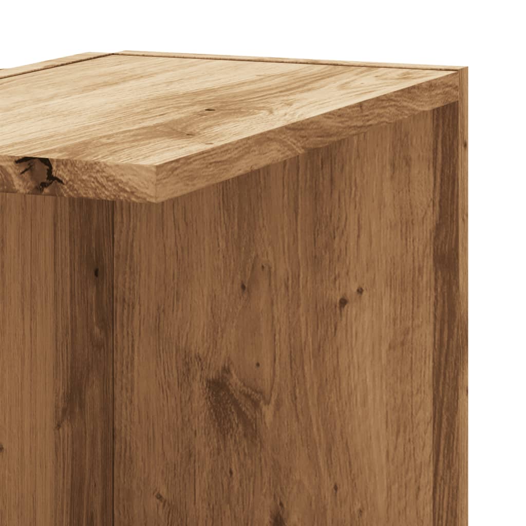 Étagère d'angle murale | Étagère flottante | Étagères de rangement chêne artisanal bois d'ingénierie CFW96804 - 7