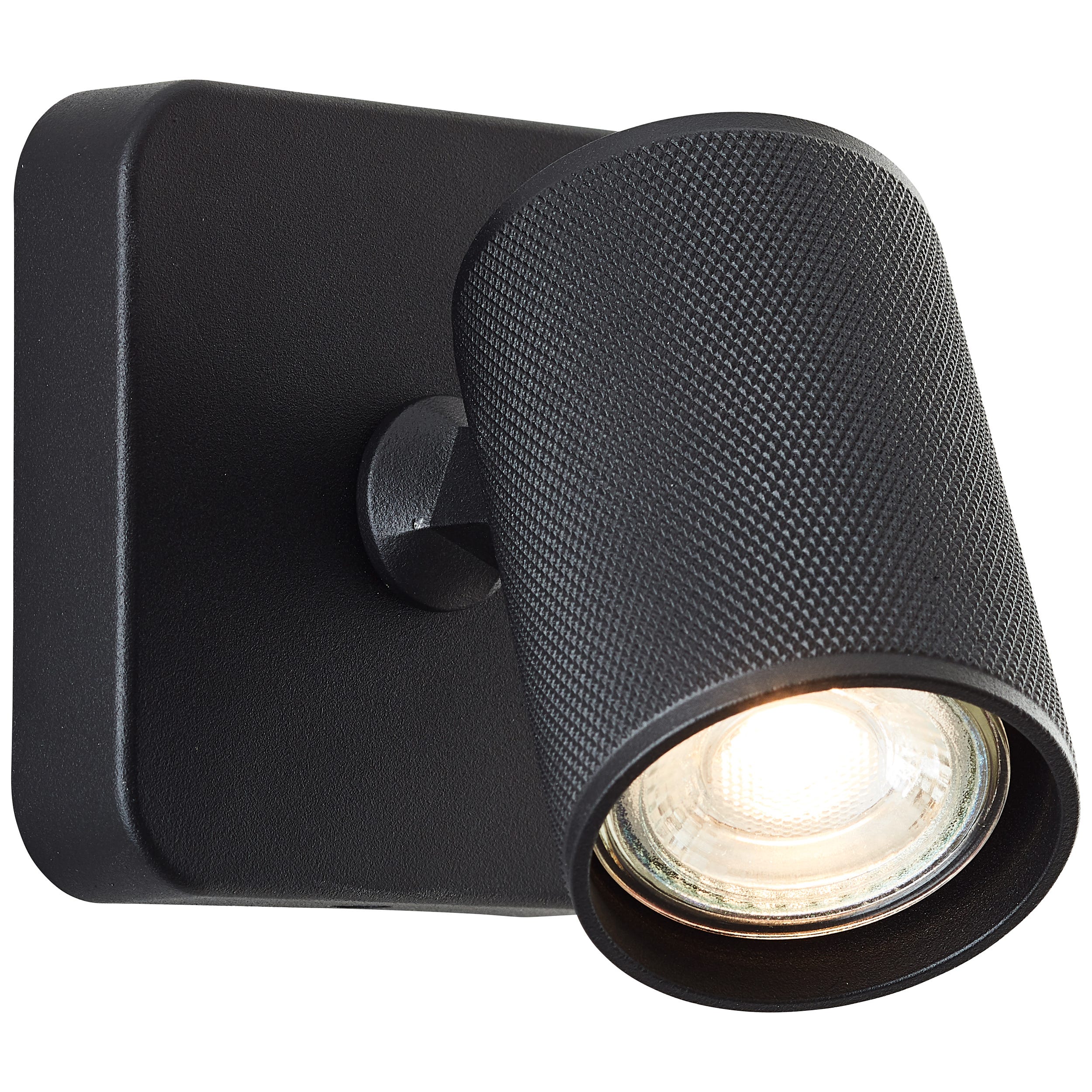 BRILLIANT Lampe, Plafonnier LED Buffi 40x40cm noir sable BRILLIANT Lampe, Plafonnier LED Buffi 40x40cm noir sable