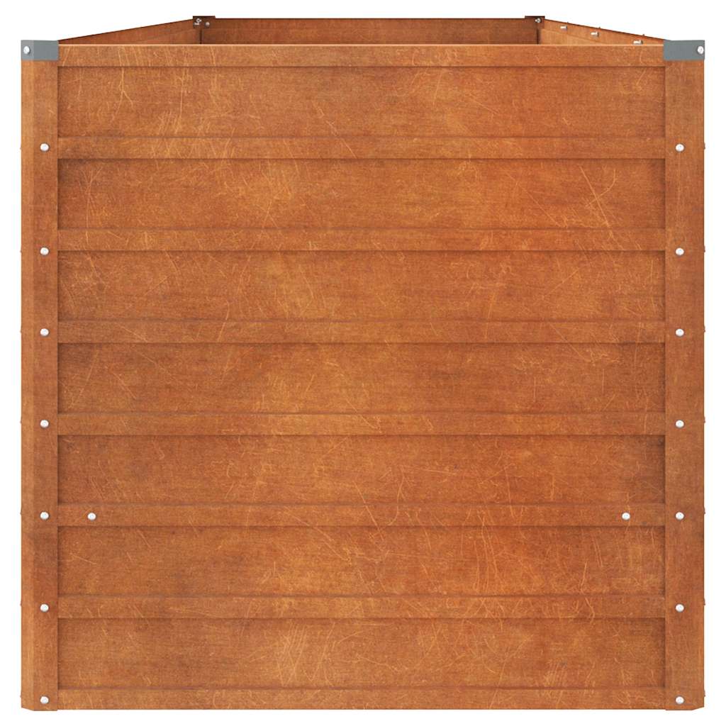 Jardinière - Lit surélevé de jardin - Pot de fleurs rouillé 320x80x77 cm acier corten Couleur évolue n1317l - 5
