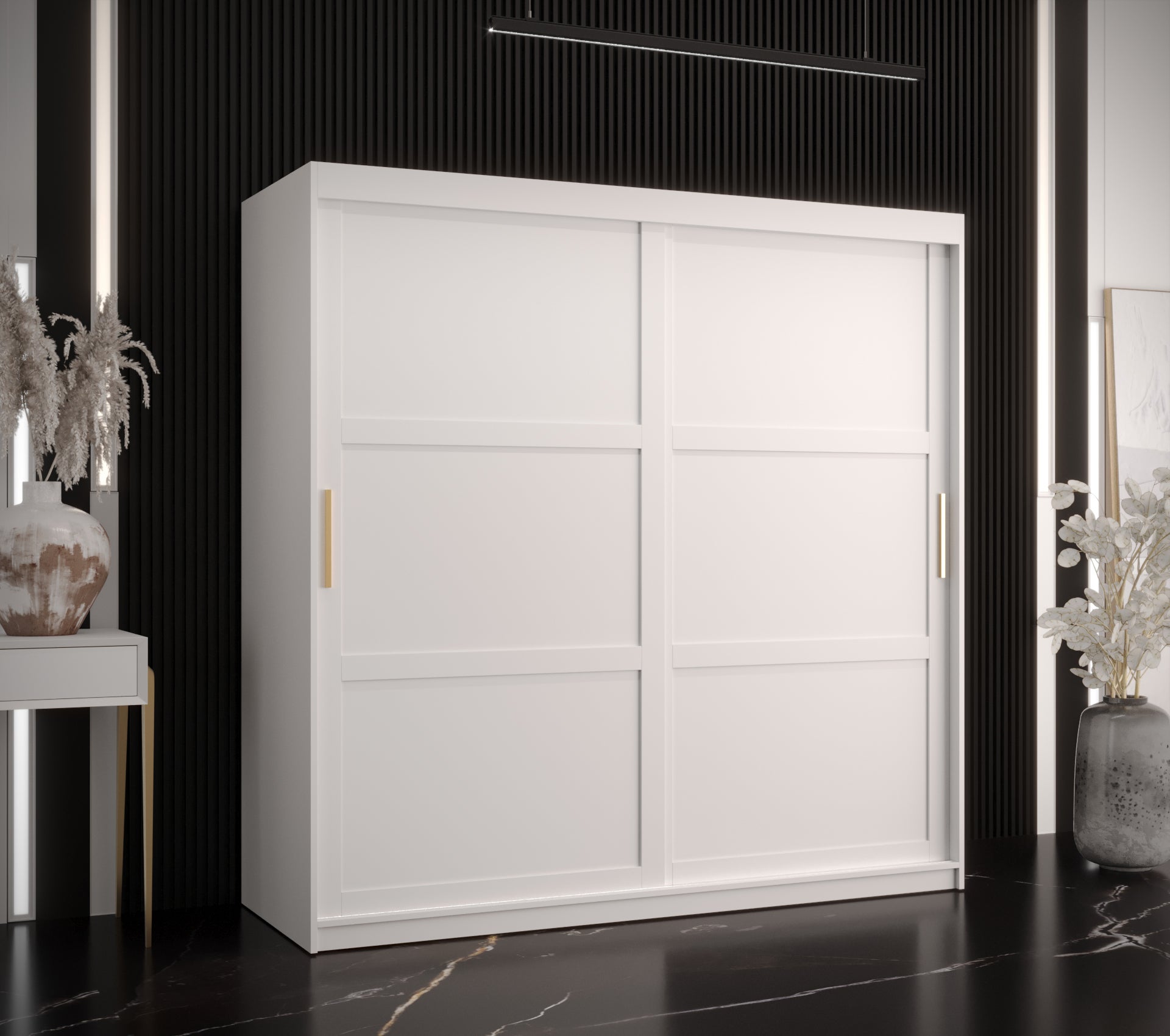 Szafa przesuwna garderoba RAMIRO 1 180 x 62 x 200 cm Biały - Abiks Meble - 2