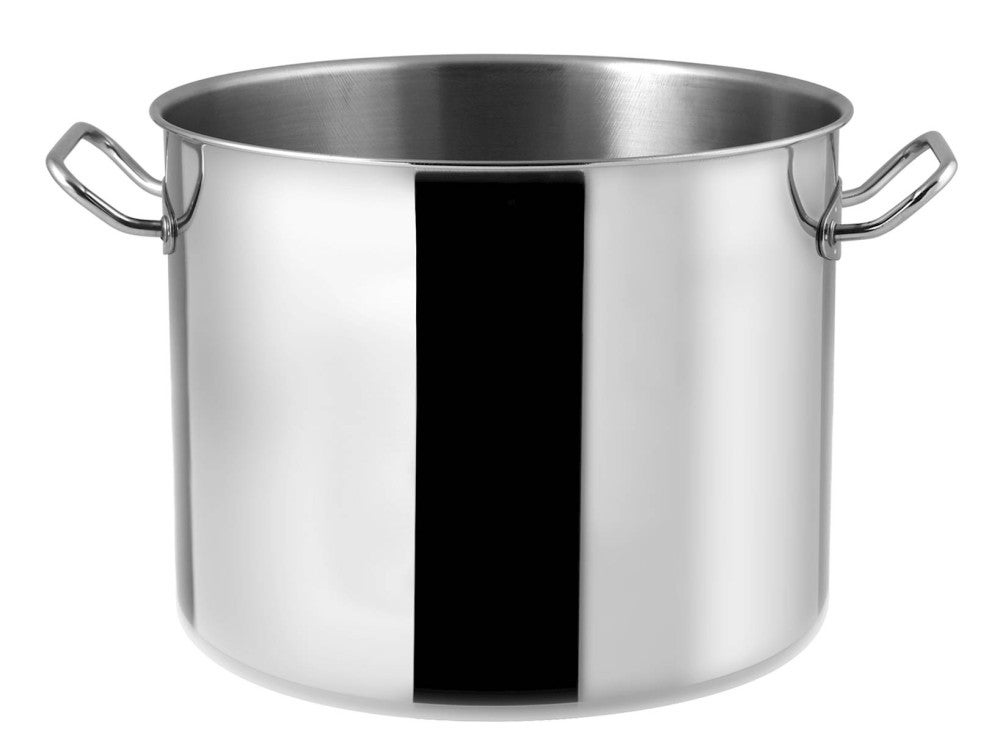 Marmite En Acier Inoxydable 35 Litres - Diamètre 35 Cm, Hauteur 36 Cm, Avec Couvercle - Pour Grandes Cuisines, Restaurants, Familles Nombreuses
