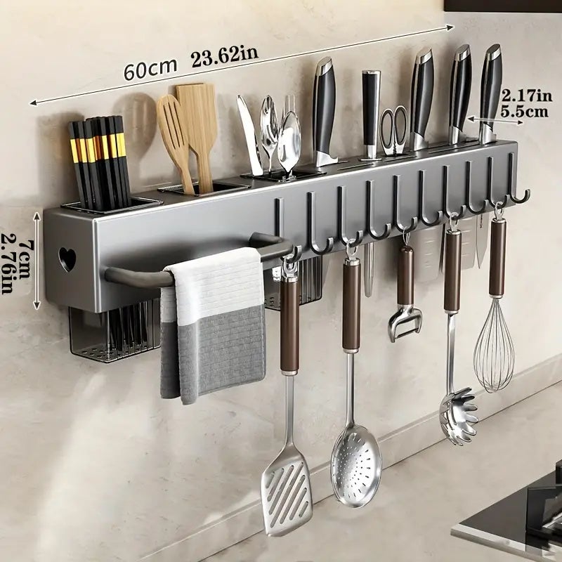 Portautensili In Acciaio Inox Nero Con Base In Bambù: Organizza La Tua Cucina Con Stile Rustico