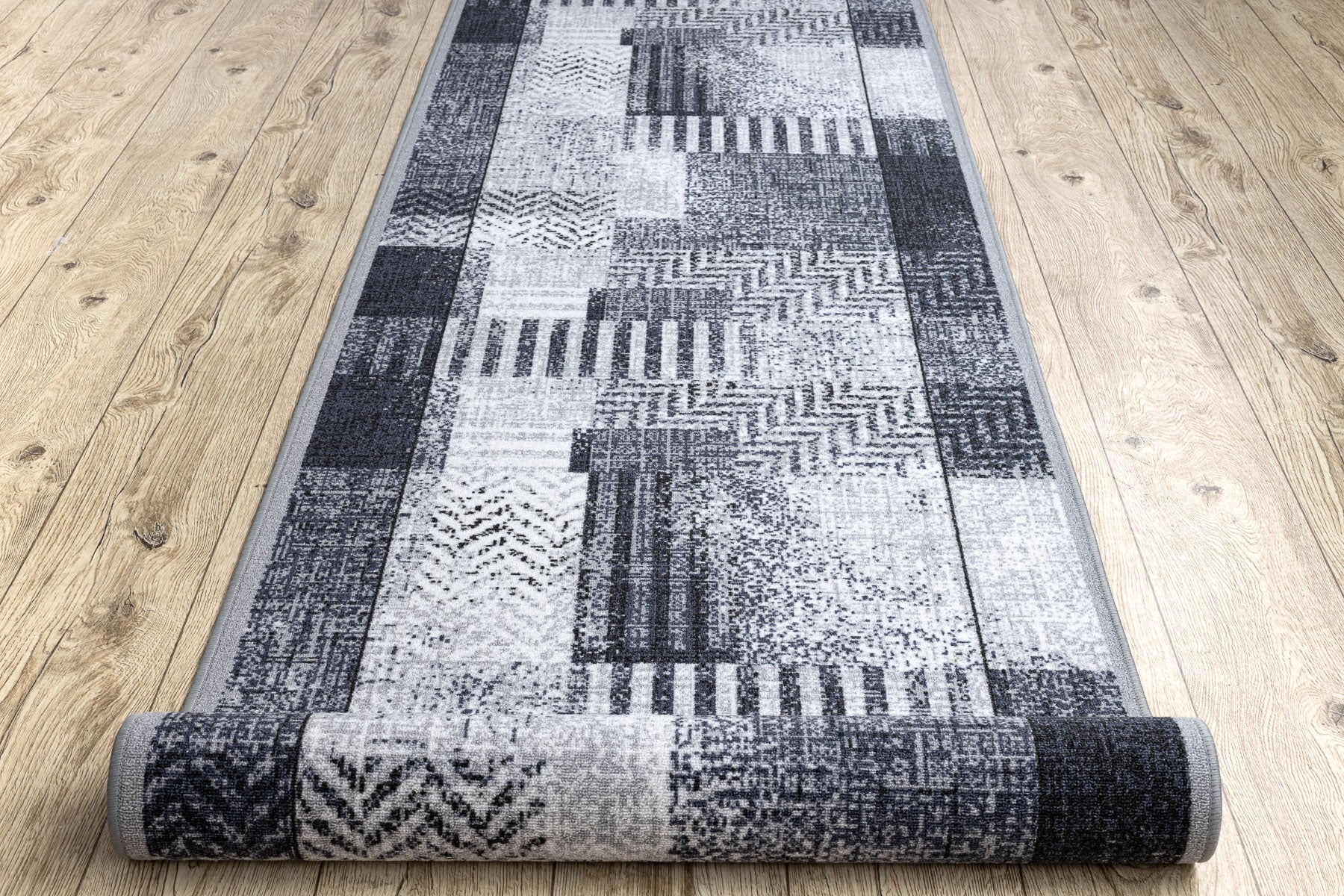 TAPIS DE COULOIR antidérapant ESSENZA gris 120 cm 120x230 cm - 5