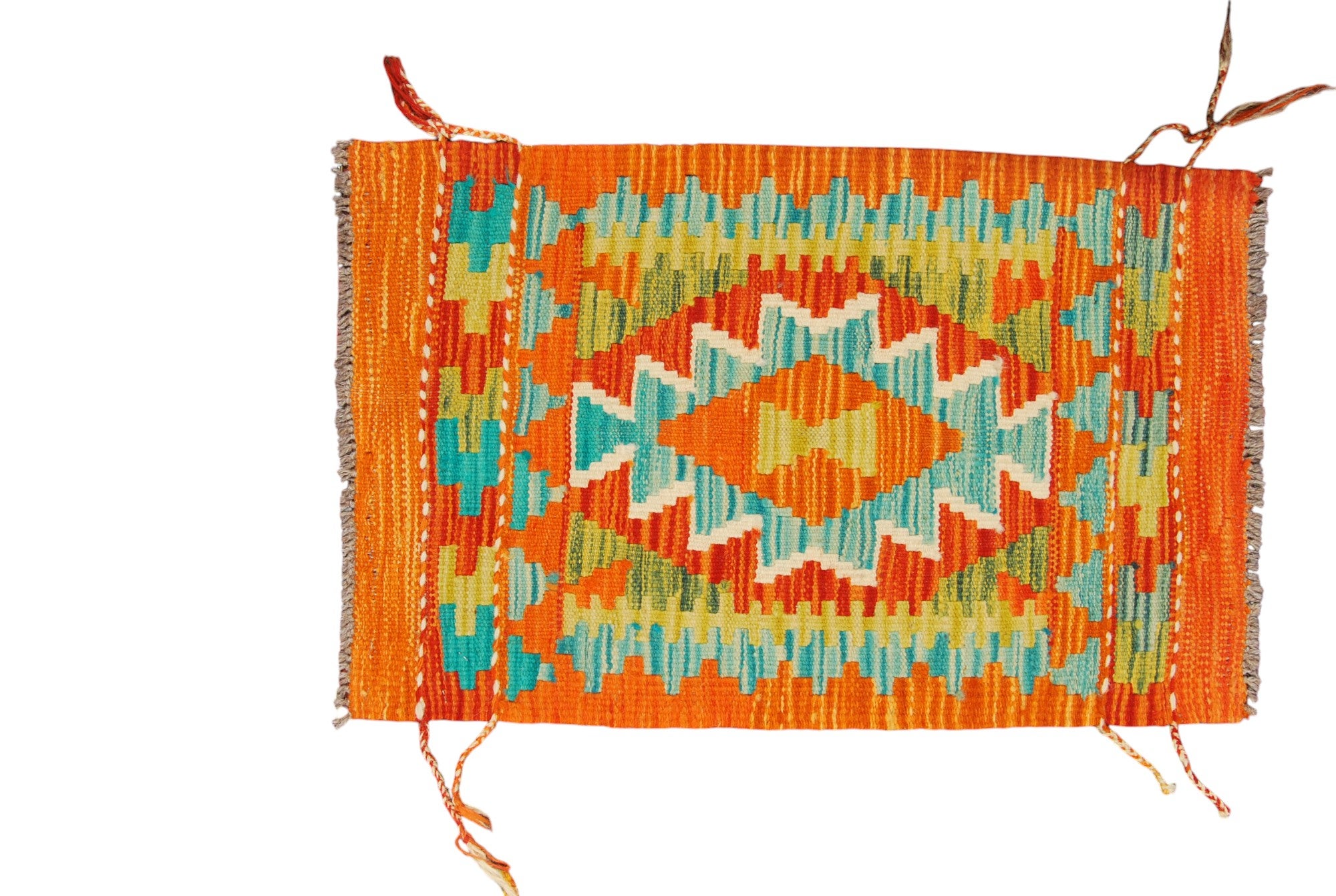 Oryginalny, ręcznie wiązany kilim Kaudani 68x43 cm (GalleriaFarah1970)