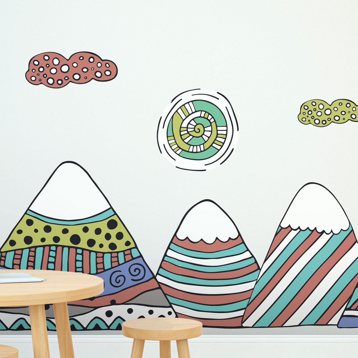 Adesivo bambino di montagna scandinavo anoushka - Sticker adesivo - adesivi murali - 120x180cm - 5