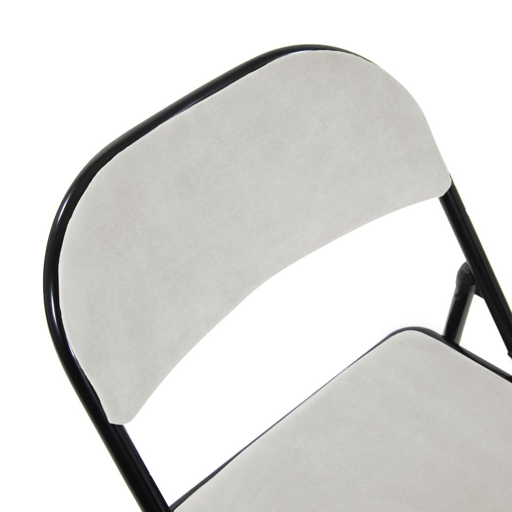 Sedia da conferenza / Sedia pieghevole / Sedia da visitatori TUDELA I velluto bianco hjh OFFICE - 3