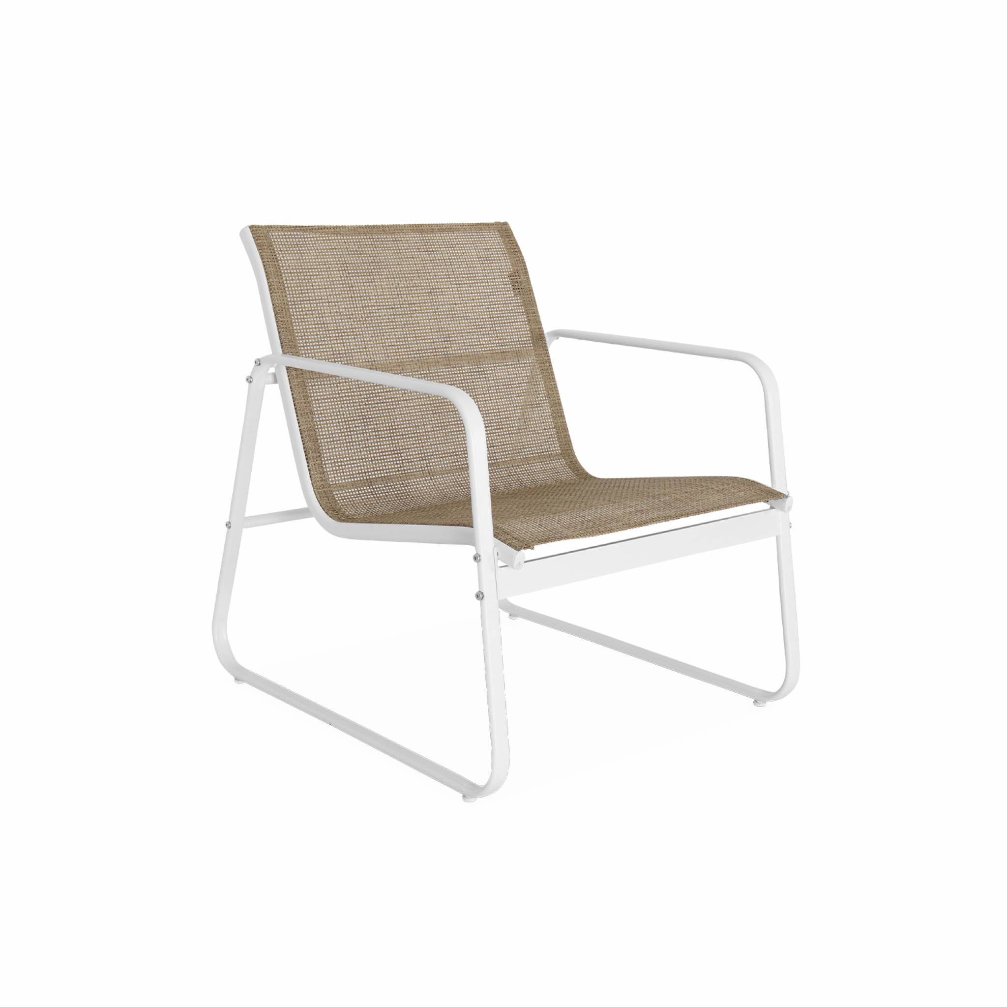 Salon de jardin en Métal Beige 4 personnes - 6