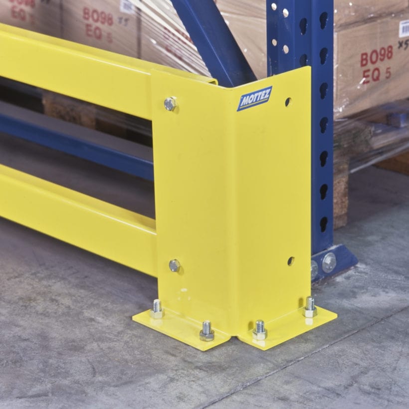 Protège rack d'angle - 2 cotés - tôle 5mm - jaune Mottez B371S | Leroy ...