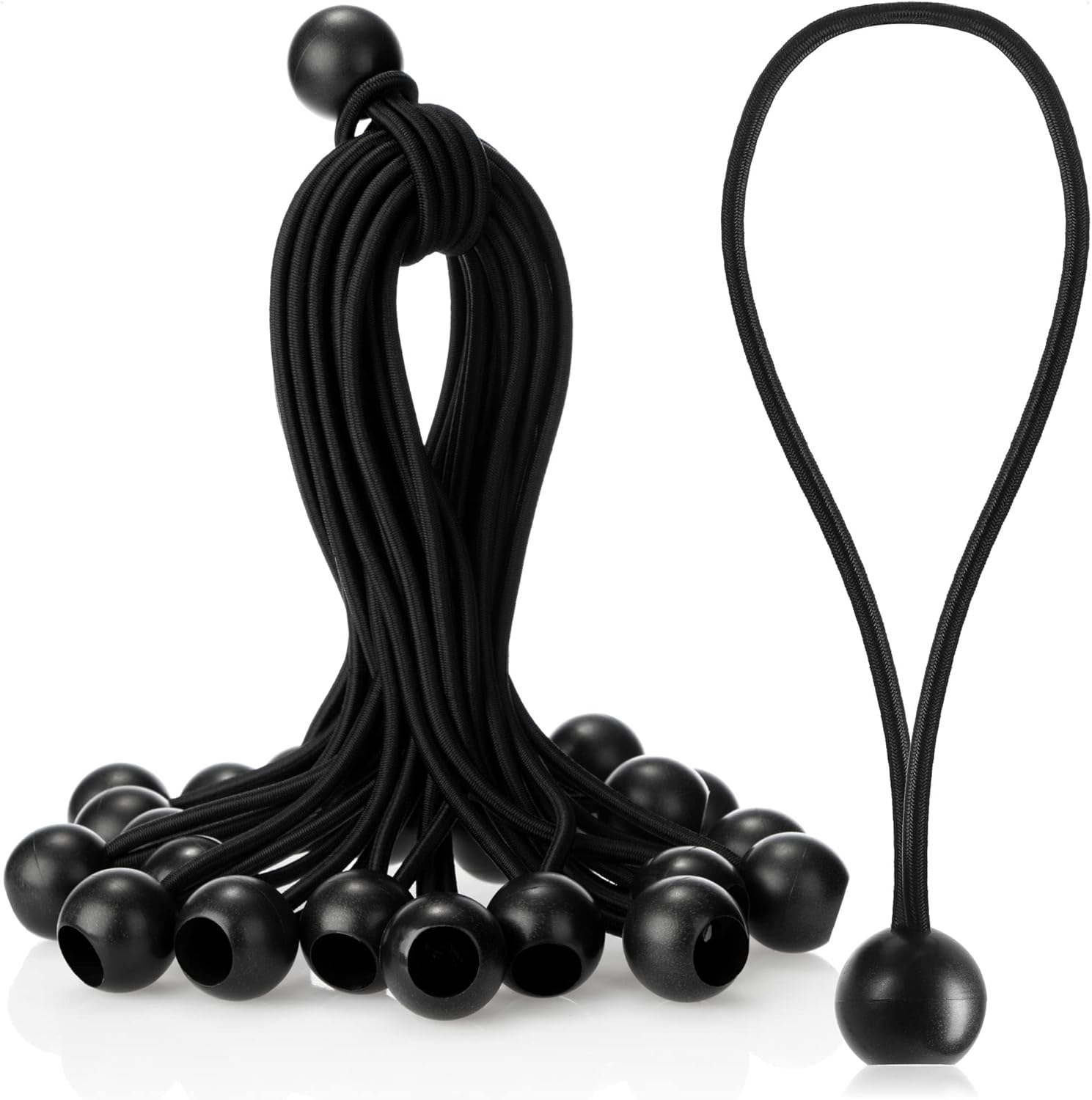 Elastici Con Sfera Per Teloni - 50 Pezzi Da 20 Cm In Gomma Naturale, Per Fissare Tende, Gazebo E Manifesti - Foto 7