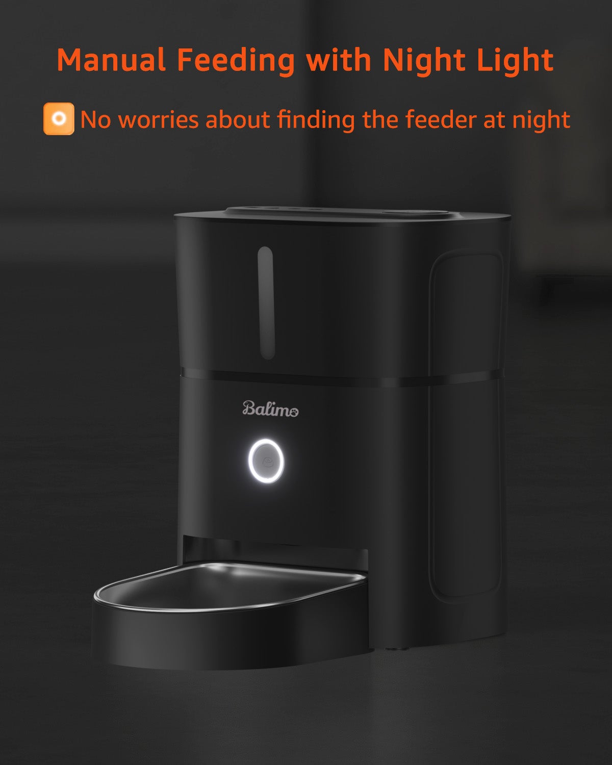 3L Distributeur de Croquettes pour Chat et Chien Noir Distributeur Automatique de Nourriture avec Bol en Acier Inoxydable 6 Repas par Jour - 9