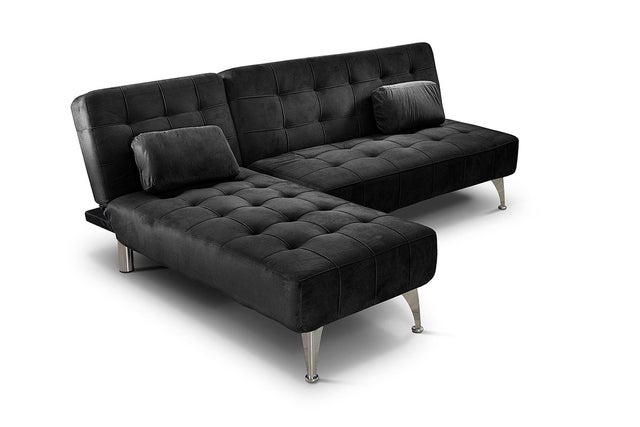 Sofá-Cama Chaise Longue XS 198cm Preto