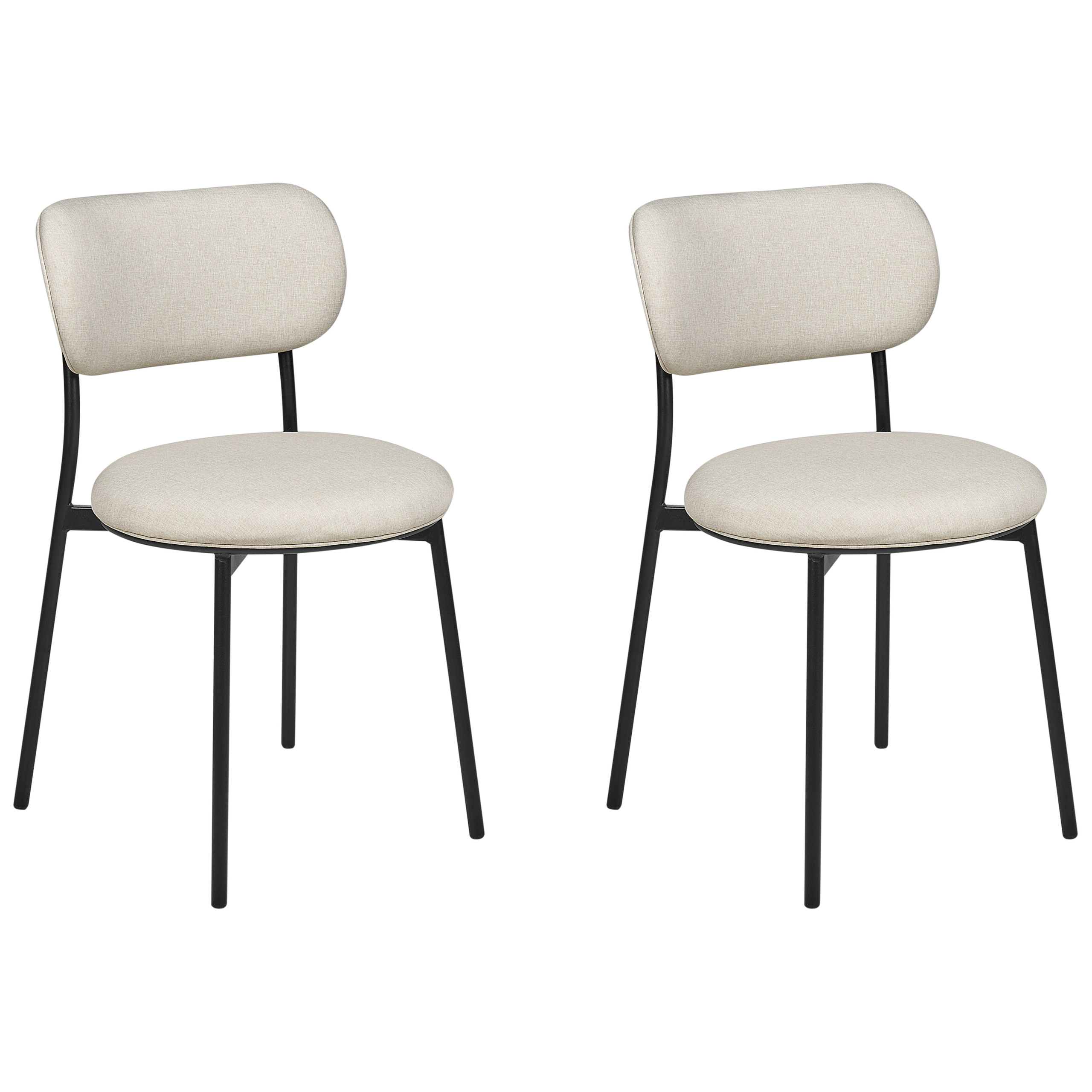 Beliani Conjunto De 2 Sillas De Comedor Casey Beige/Claro , Leroy Merlin
