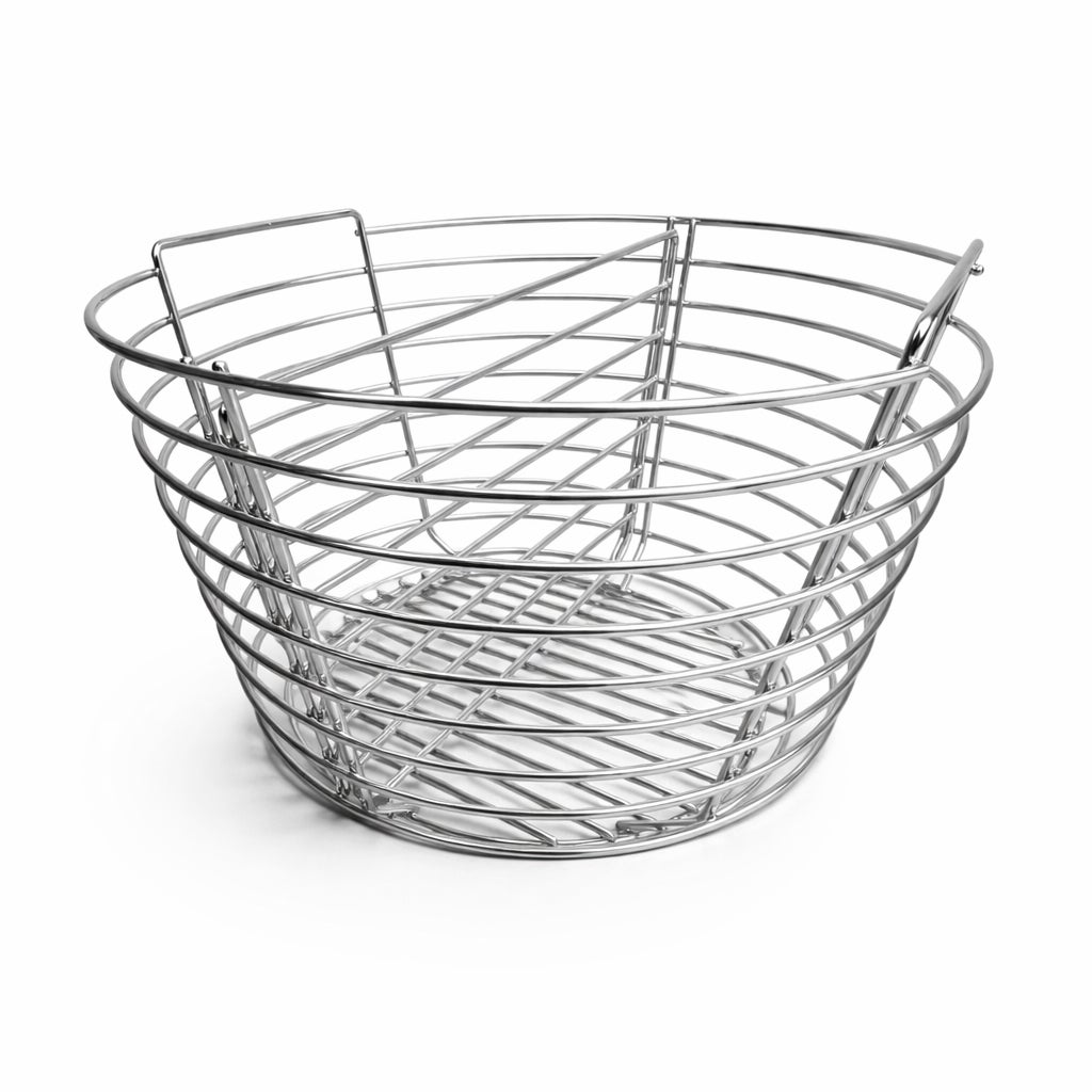Panier à charbon de bois en acier inoxydable Patton pour barbecue kamado 22