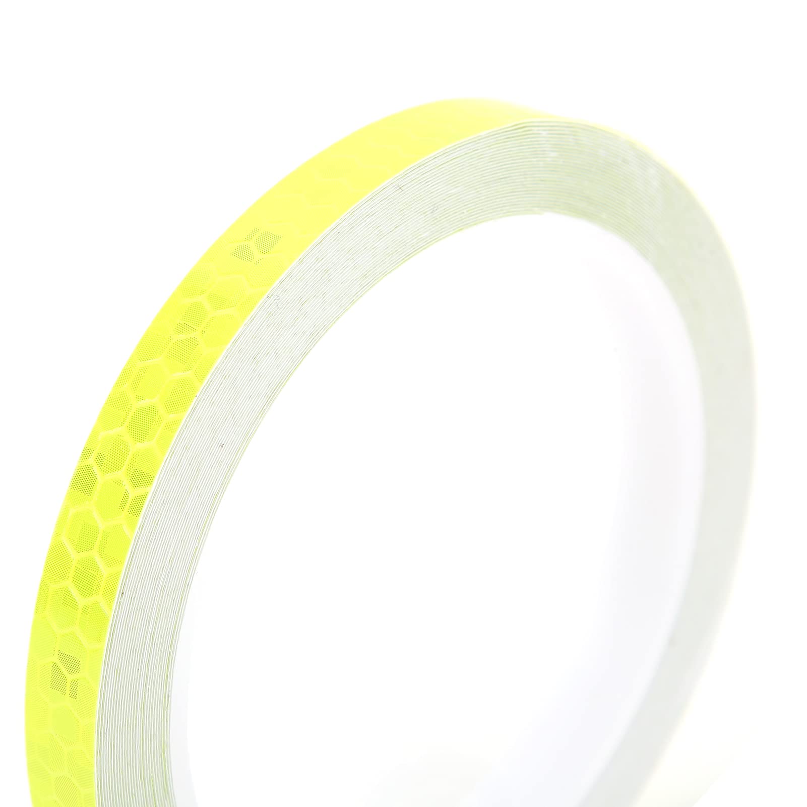 Adesivos reflexivos padrão hexagonal fita luminosa impermeável para carro motocicleta decoração diy (amarelo) - 8
