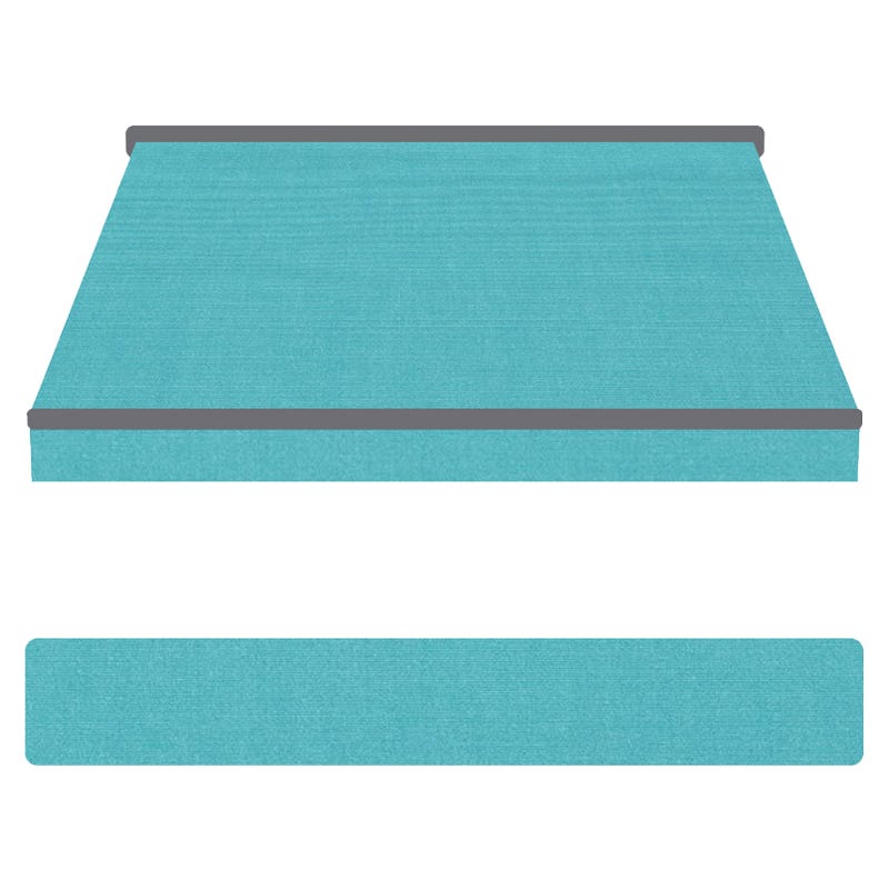 Toile De Remplacement Pour Store Banne 6x3 M – Bleu Et Blanc (cadre Non Inclus)