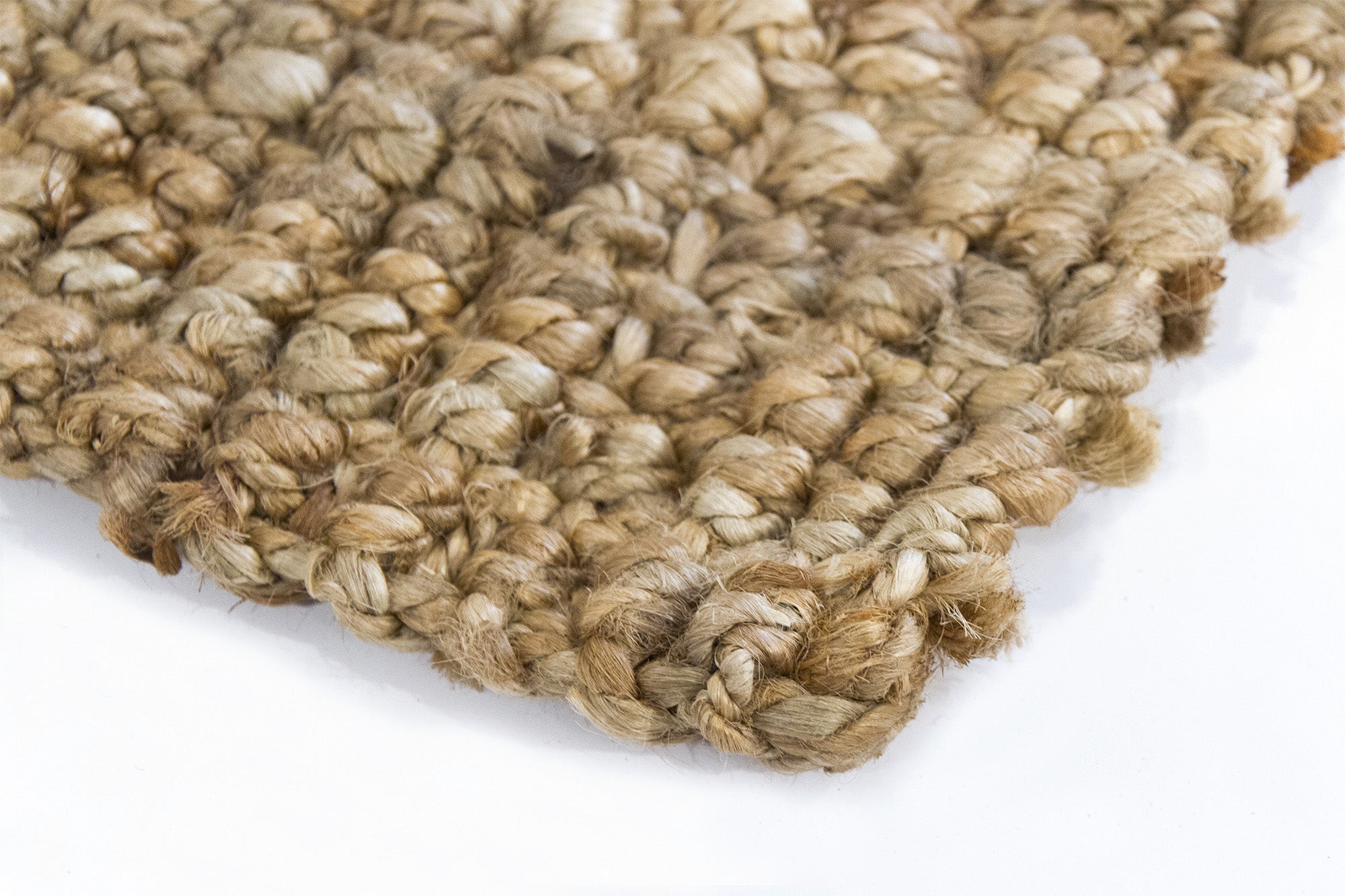Hamid - Pack de tapis en jute bouclé naturel 110x60 cm - Tapis naturel pour salon, chambre et salle familiale - 7