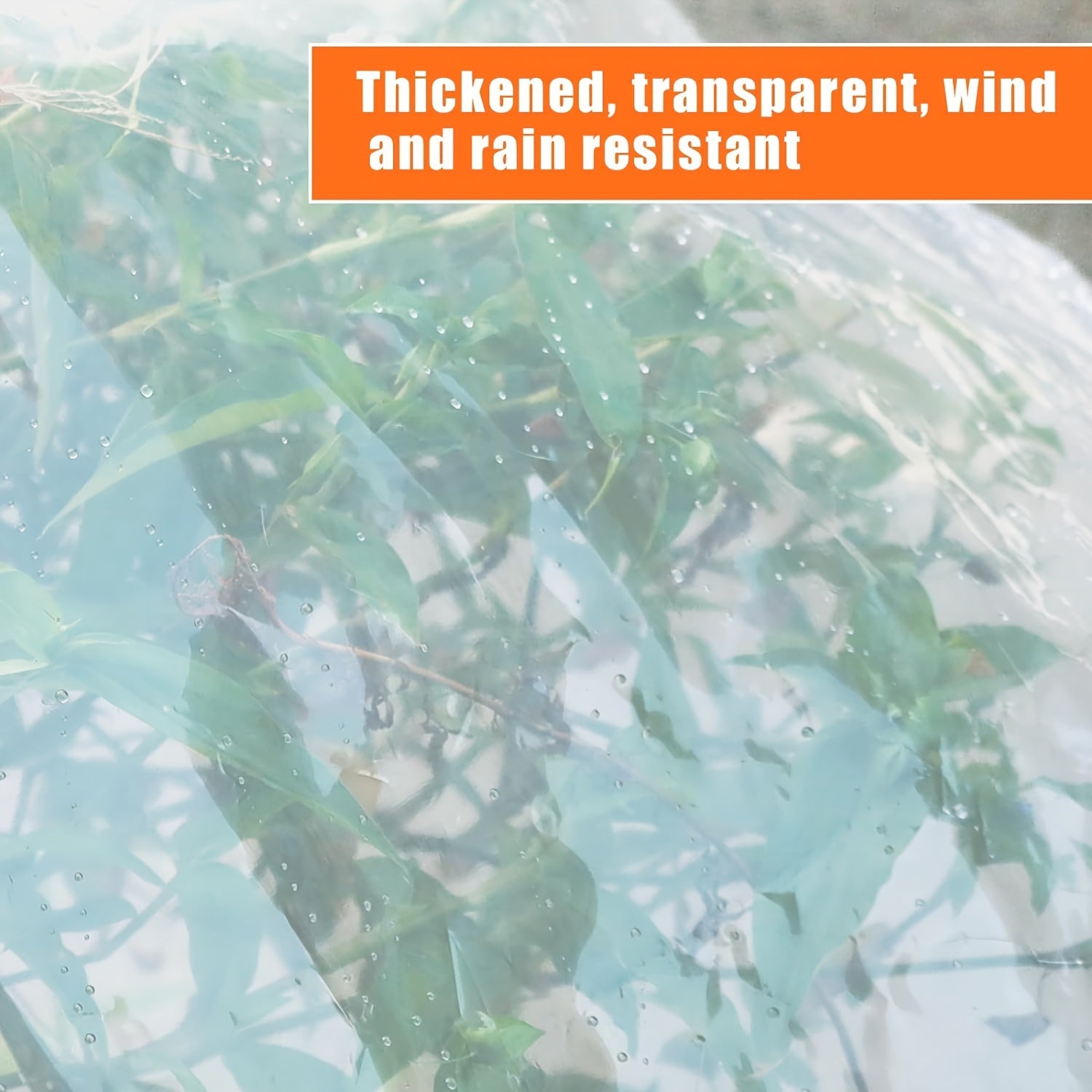 Bâche transparente imperméable polyvalente de 2*3m avec œillets-installation facile,couverture transparente imperméable à la pluie pour jardin,porche - 6