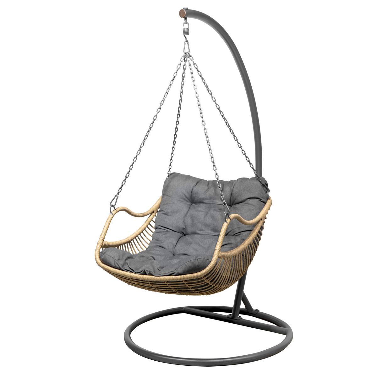 Chaise Suspendue Cordessa Hespéride Avec Coussin Intégré - Beige Jardin Terrasse