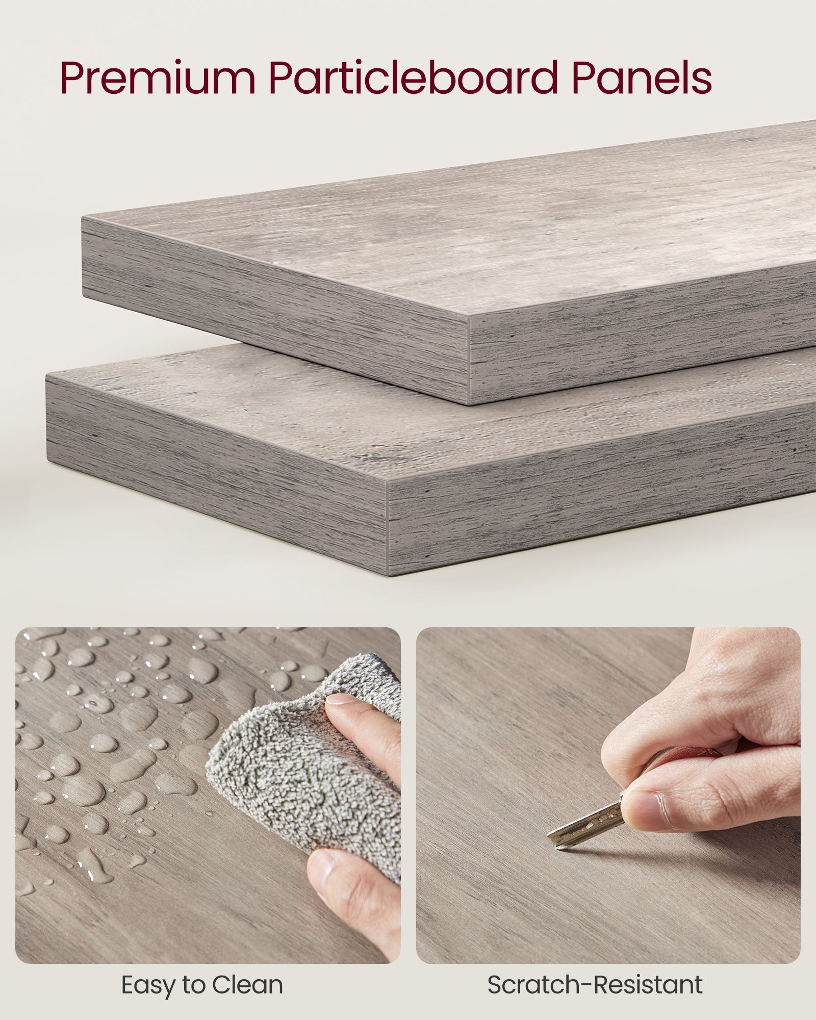 Libreria Angolare da Muro, Scaffale Parete 5 Ripiani, Porta Piante, Camera Soggiorno Bagno Studio, Greige - 7