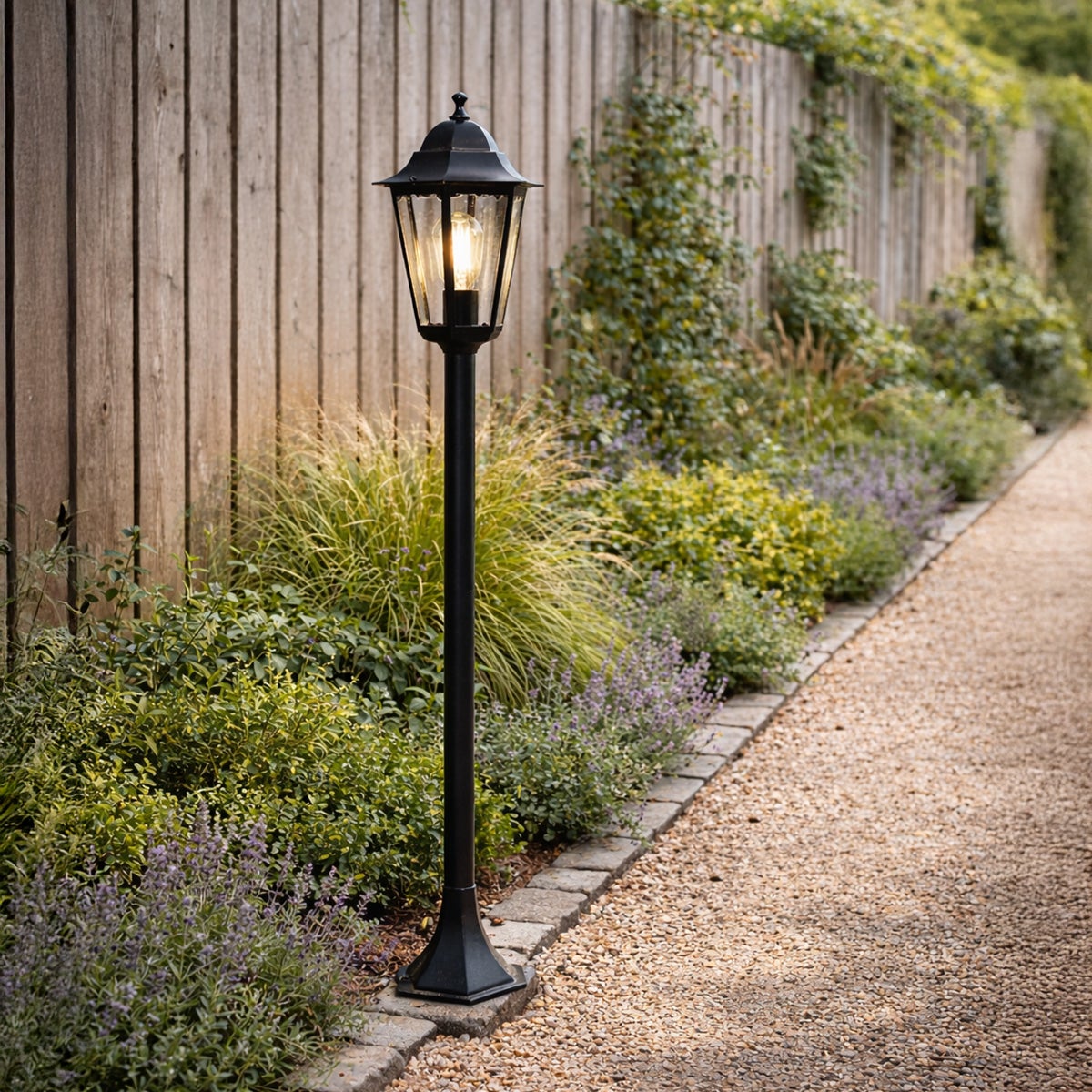 Qazqa classic-antique lanterne da esterno per giardino - New Orleans - nero, max. 60w, compatibile con lampadines LED, e27 - 2