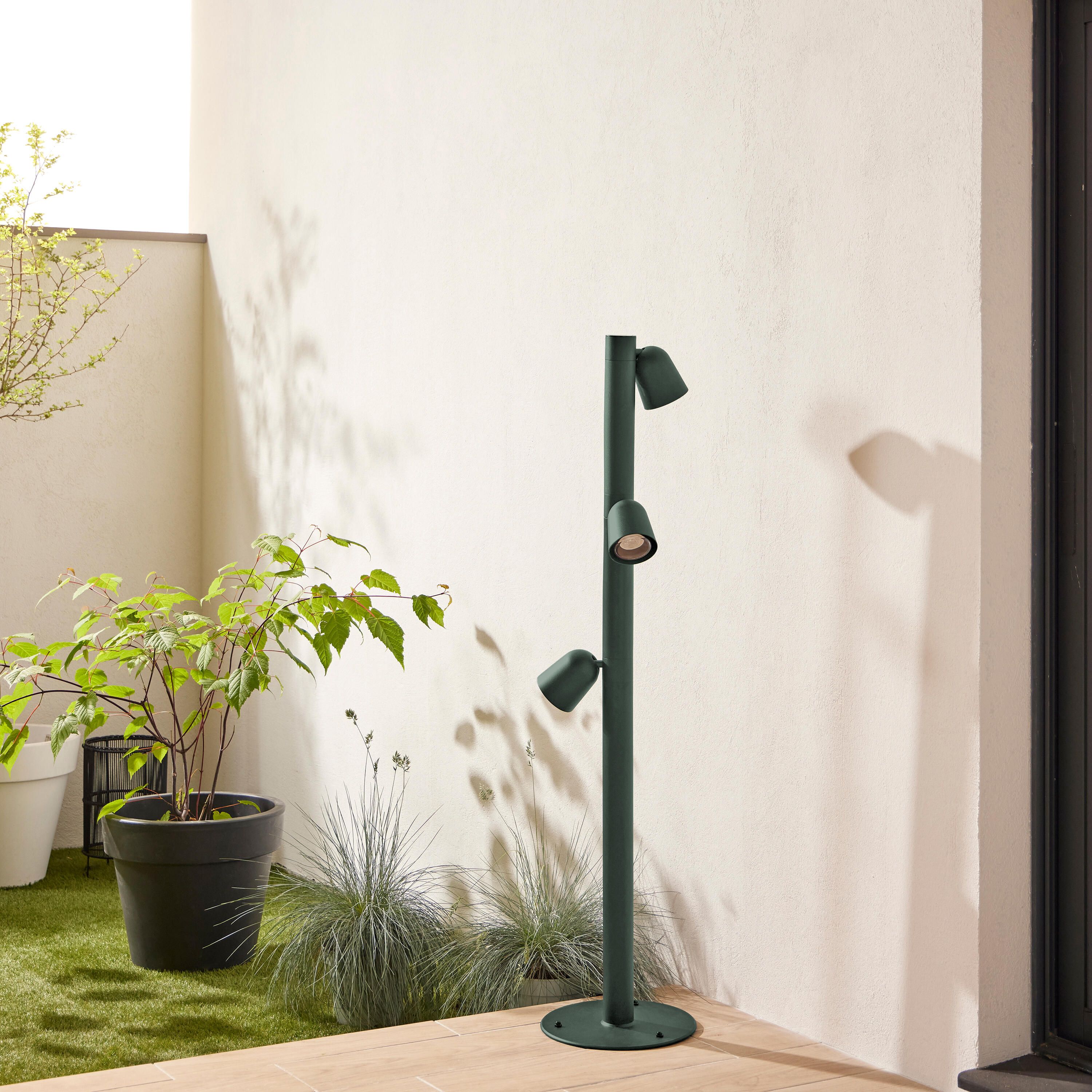 Lampa podłogowa ogrodowa PHILLY - 3 x GU10 max 25W - IP44 - Ciemnozielona - INSPIRE