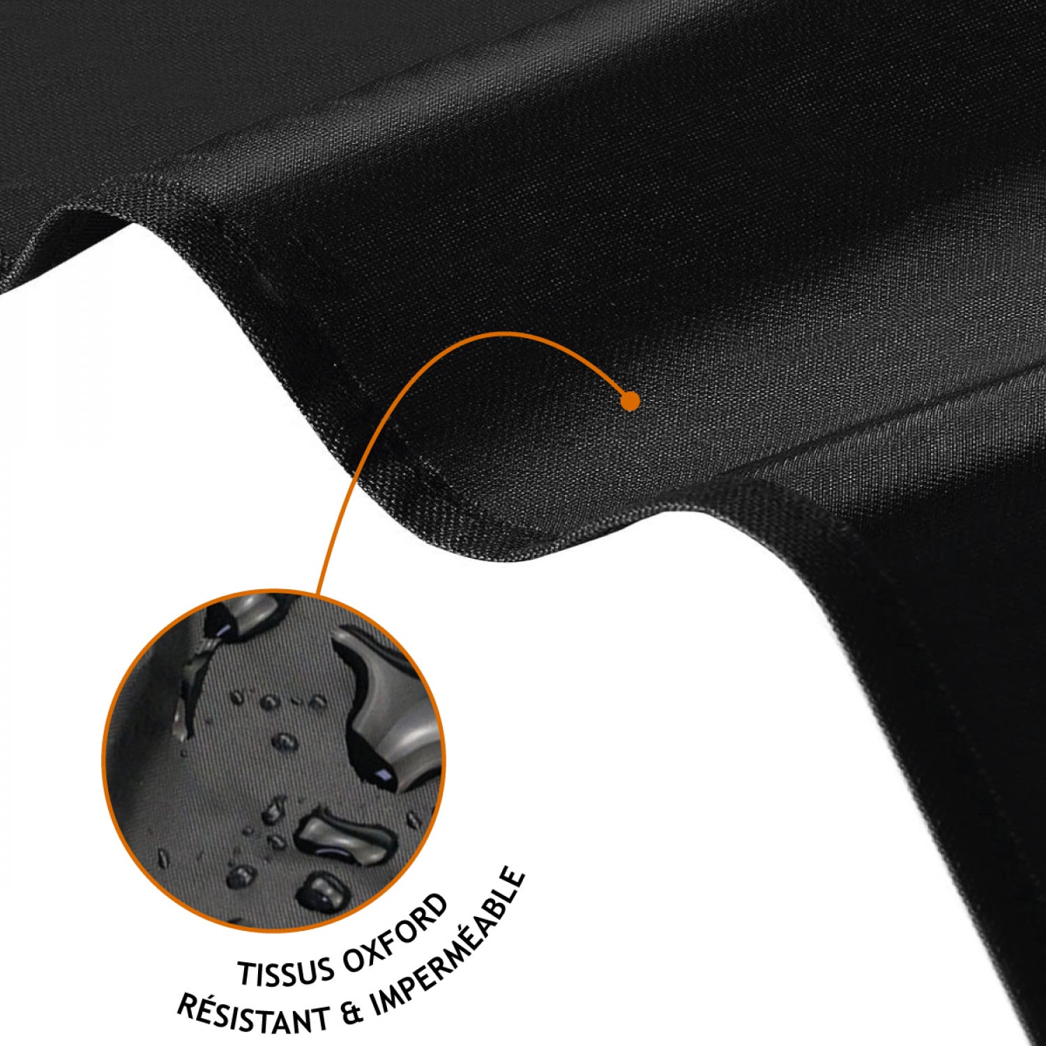 Housse de protection imperméable et anti-uv pour parasol déporté - 280 x 30 - 81- 45 cm - Noir - Linxor - 4