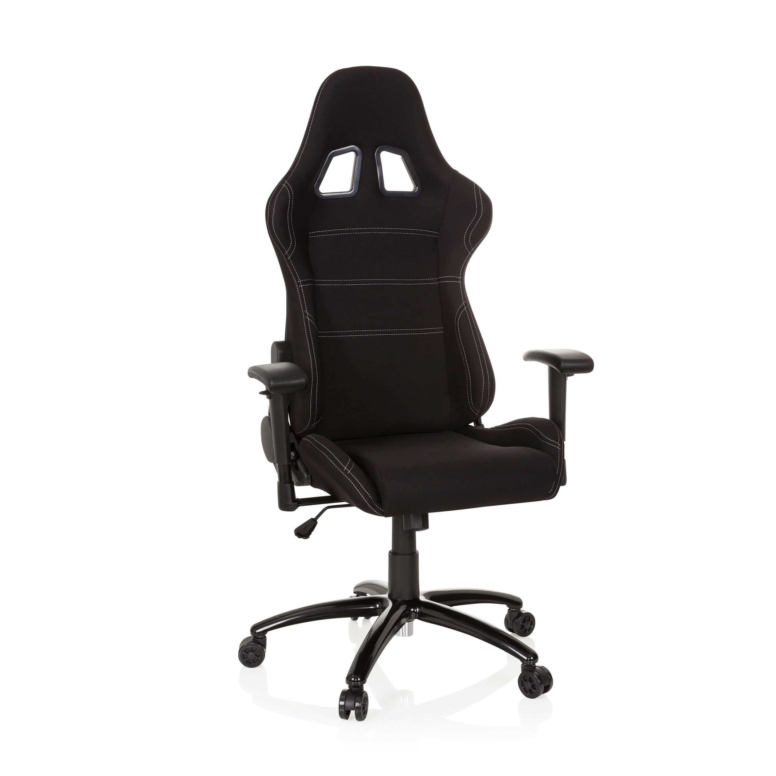 Krzesło do gier / krzesło biurowe GAME FORCE tkanina czarna hjh OFFICE