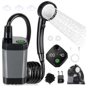 Soffione Doccia Portatile Per Camper Con Tubo 150cm | Risparmio Idrico E Alta Pressione, 3 Getti - 3