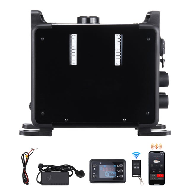 Chauffage diesel SucceBuy 8 kW,air tout-en-un 12V/24V,commande Bluetooth,télécommande,écran,alarme CO,portable pour véhicule,garage