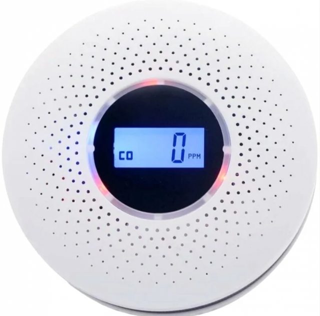 Detektor dymu i tlenku węgla 2 w 1 – ochrona przeciwpożarowa i zabezpieczenie przed czadem, dźwiękowy i wizualny alarm dla domu