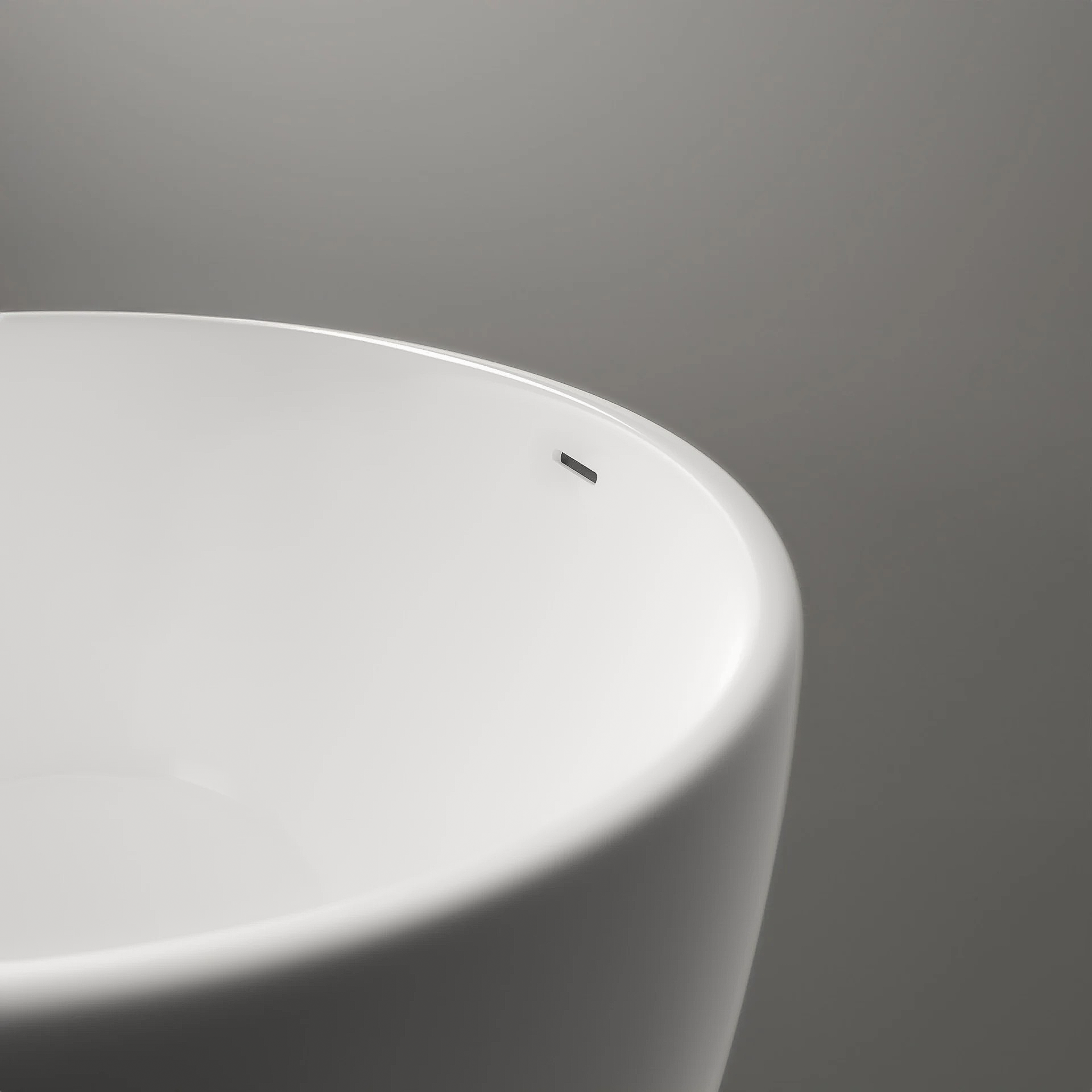 BERNSTEIN - Bañera exenta ovalada de acrílico 160x80x60cm Blanco brillo + Desagüe y rebosadero - TERRA 2.0 - 6