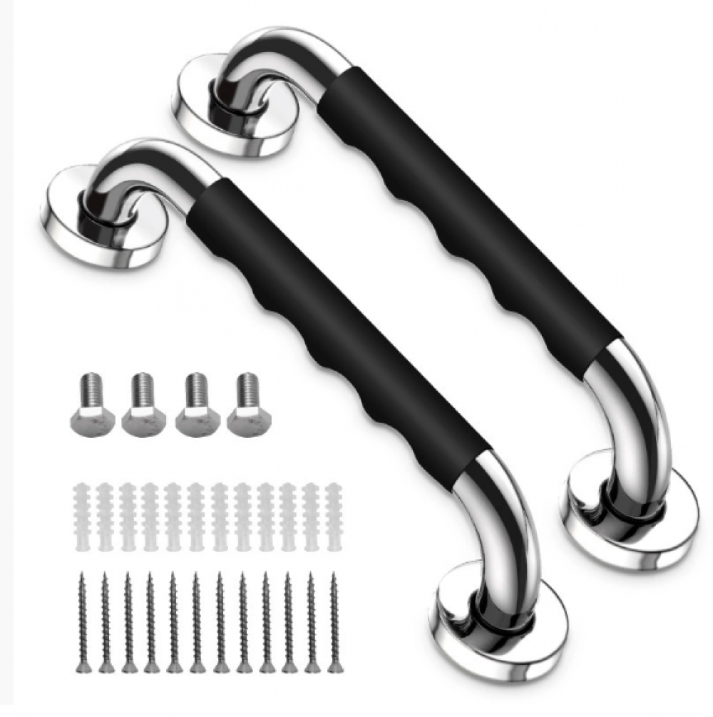 Uchwyt do toalety, dwuczęściowy uchwyt antypoślizgowy 30 cm do łazienki, uchwyt do prysznica, uchwyt do prysznica, uchwyt do toalety