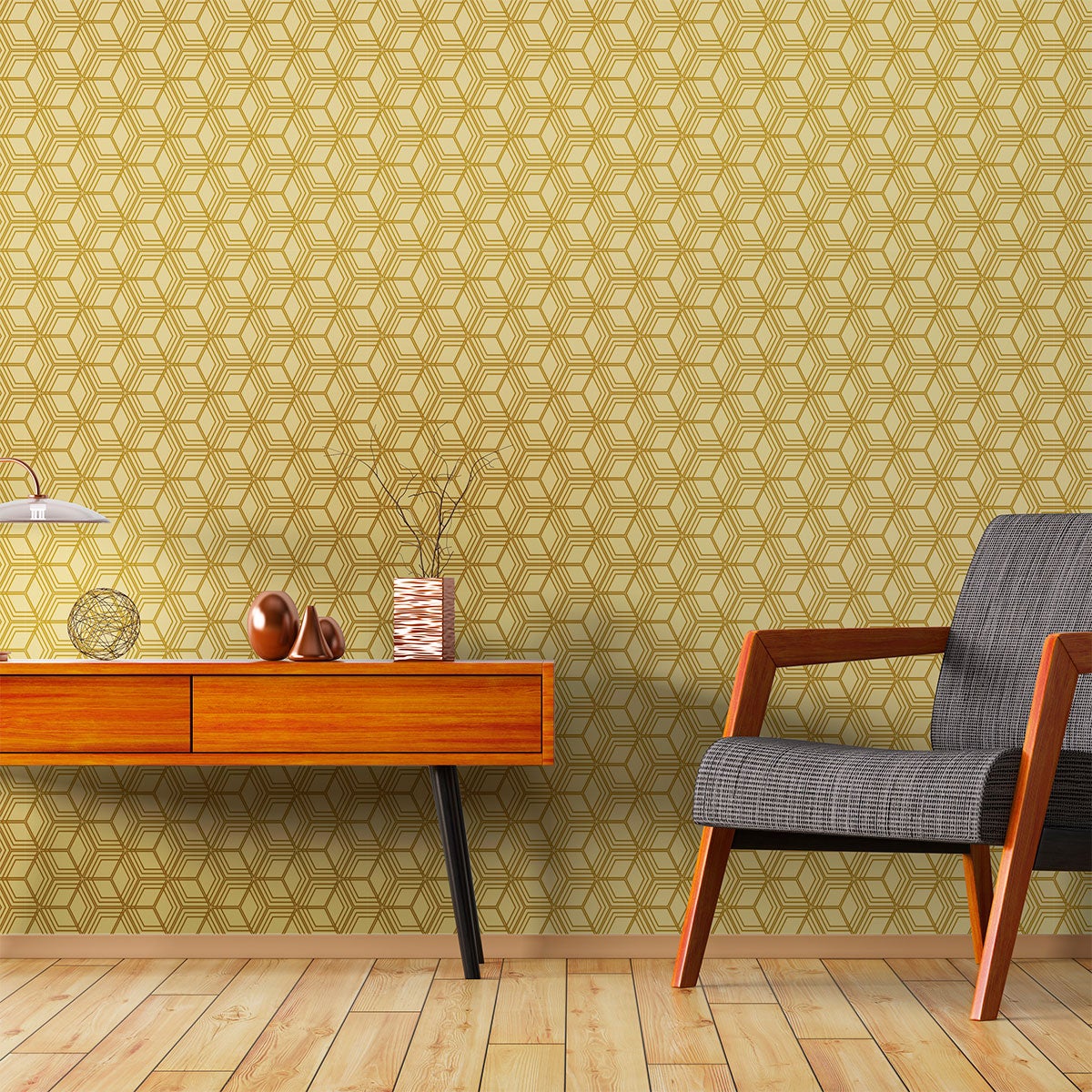 Vinilo papel pintado escandinavo yorgen - adhesivo de pared - revestimiento sticker mural decorativo - 60x60cm