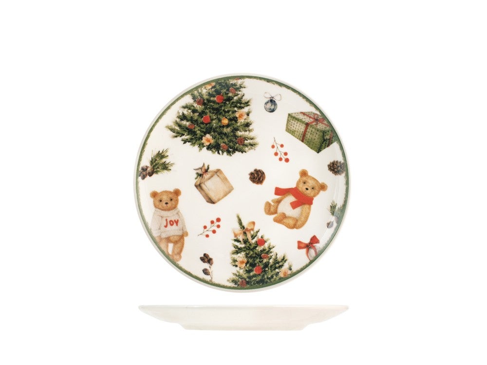 H&H Holly Jolly Servizio Tavola, 18 Piatti, in Stoneware, Natale, Festività
