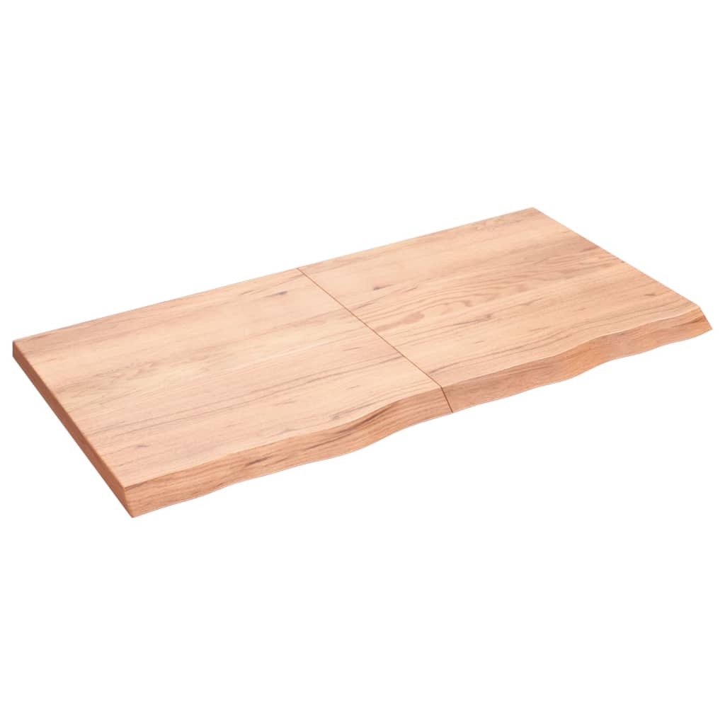Plateau De Table En Chêne Massif – Bord Naturel – 140 X 40 X 4 Cm – Vernis, Prêt à L'Emploi – Pour Cuisine, Salon, Bureau – Rénovation Ou Création De Table - 6