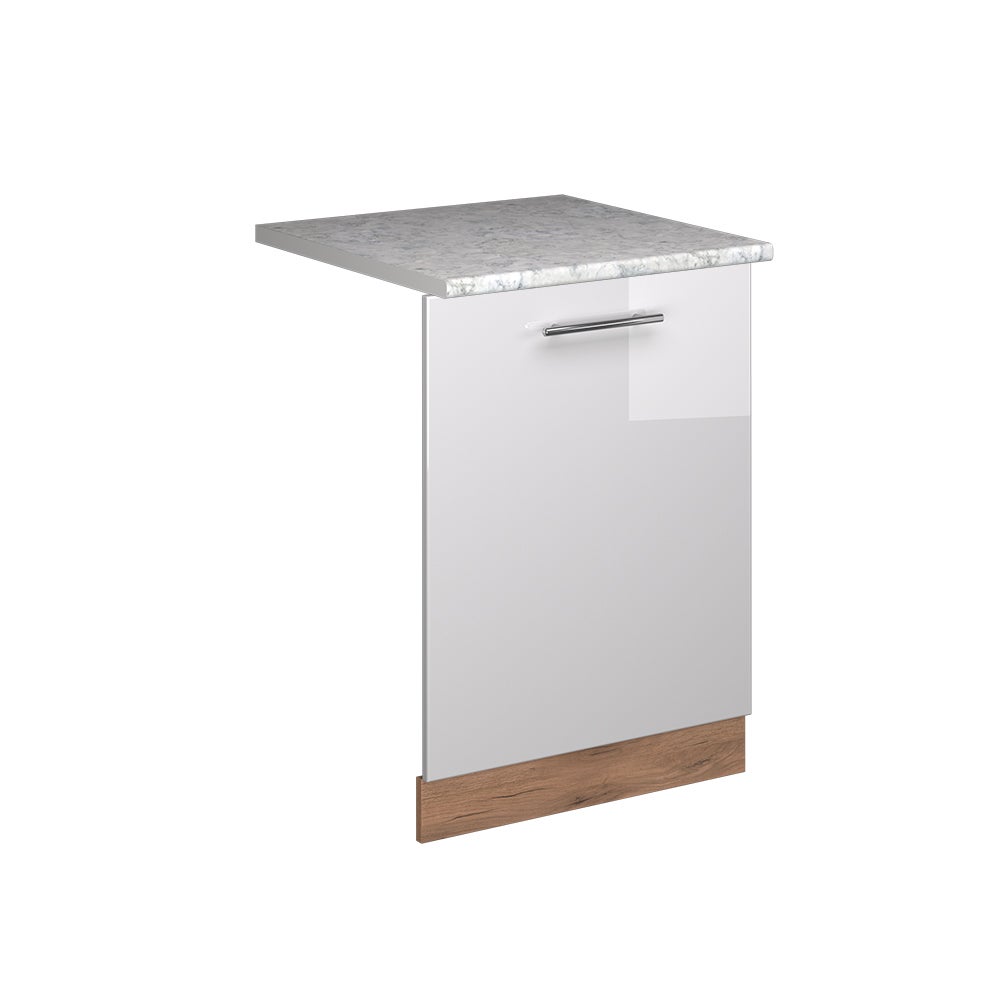 Vicco Panel przedni zmywarki Fame-Line, Biały wysoki połysk, 60 cm , BP Marmur