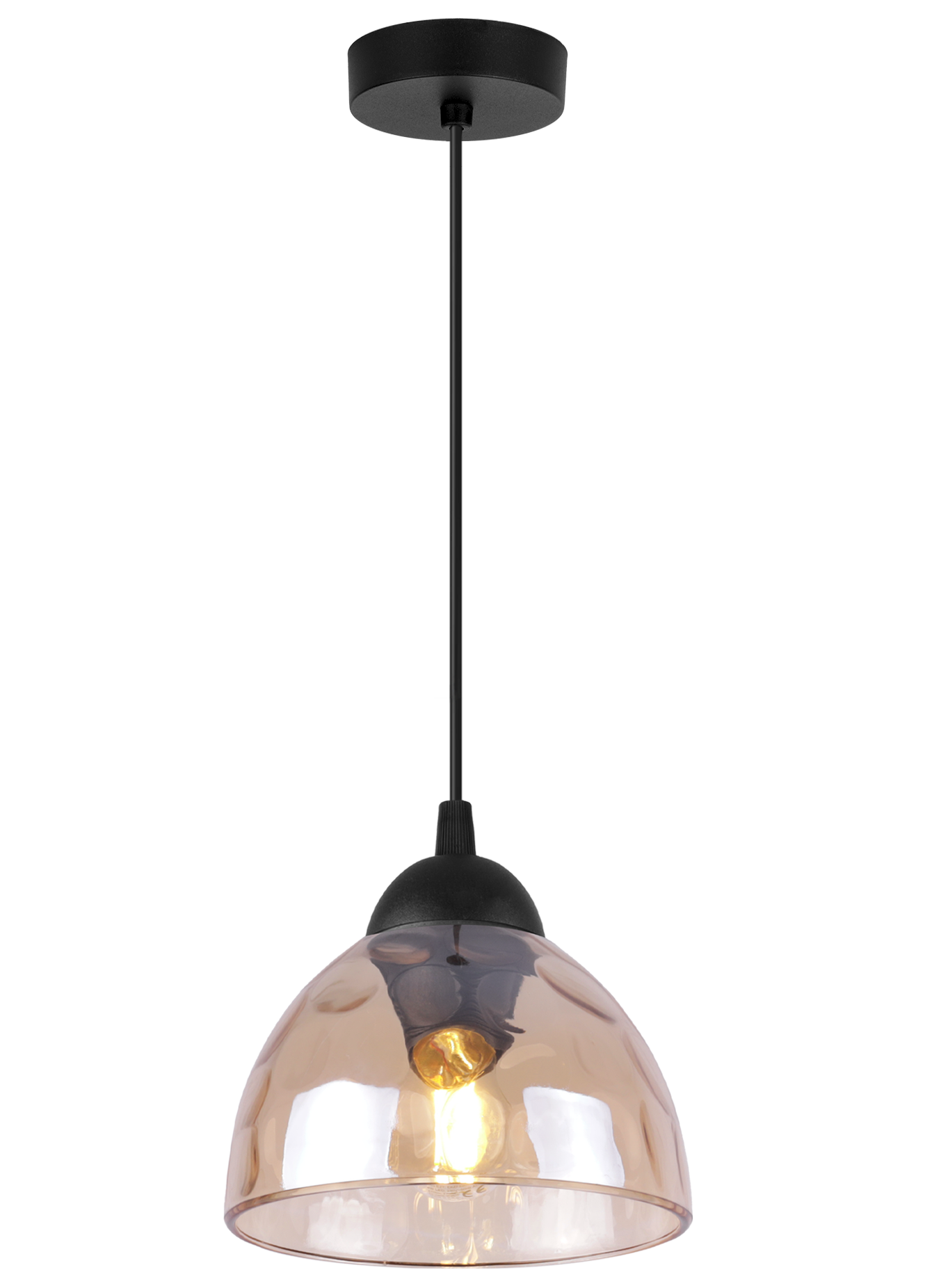 Lampa sufitowa wisząca Venice modern E27 klosz półokrągły miodowy Light Home LH - 2