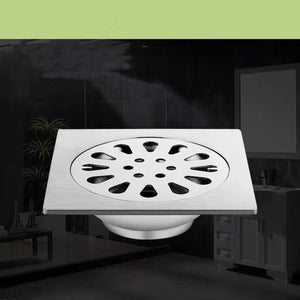 Sifone Da Pavimento Quadrato 100x100mm | Acciaio Inossidabile Antiodore Per Doccia E Bagno - Foto 7