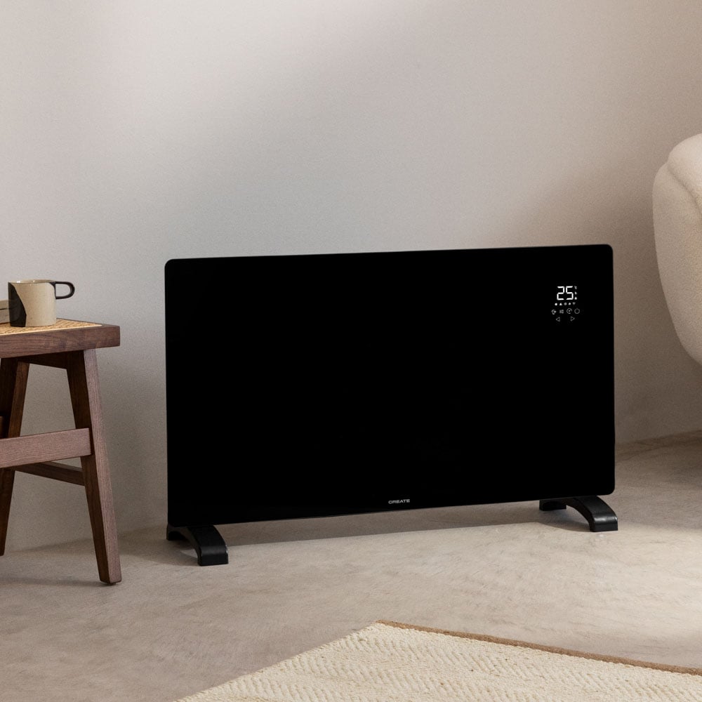 WARM CRYSTAL 2500W - Szklany konwektor elektryczny z WiFi