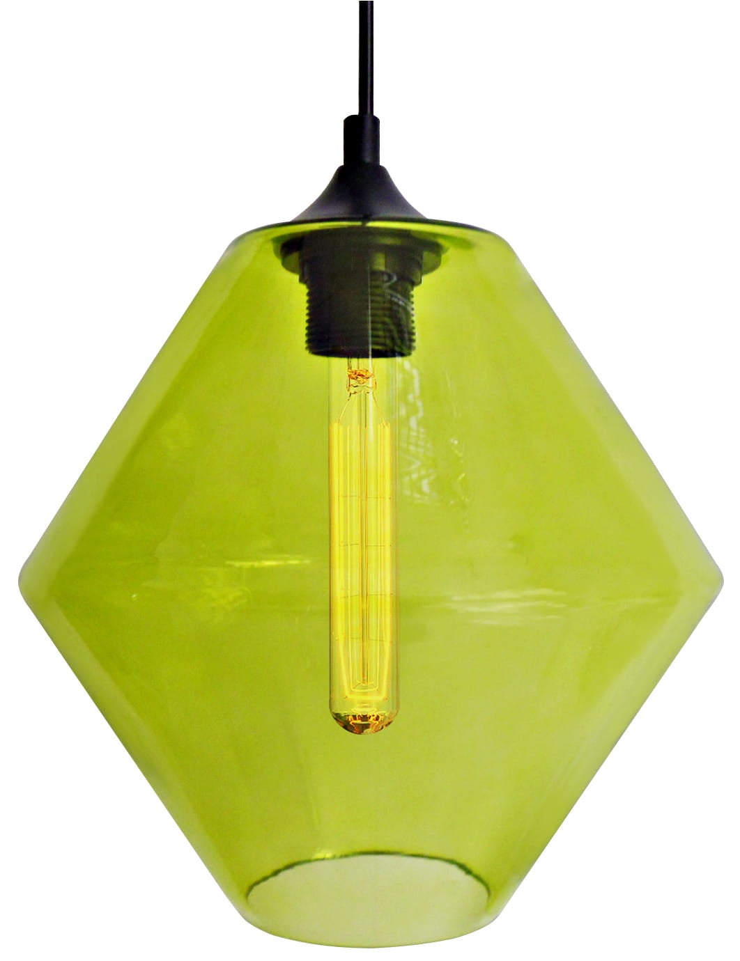 Lampa sufitowa Bremen czarno-zielona 1xE27x60W wym: 110 x 23 x 23 cm szkło Candellux