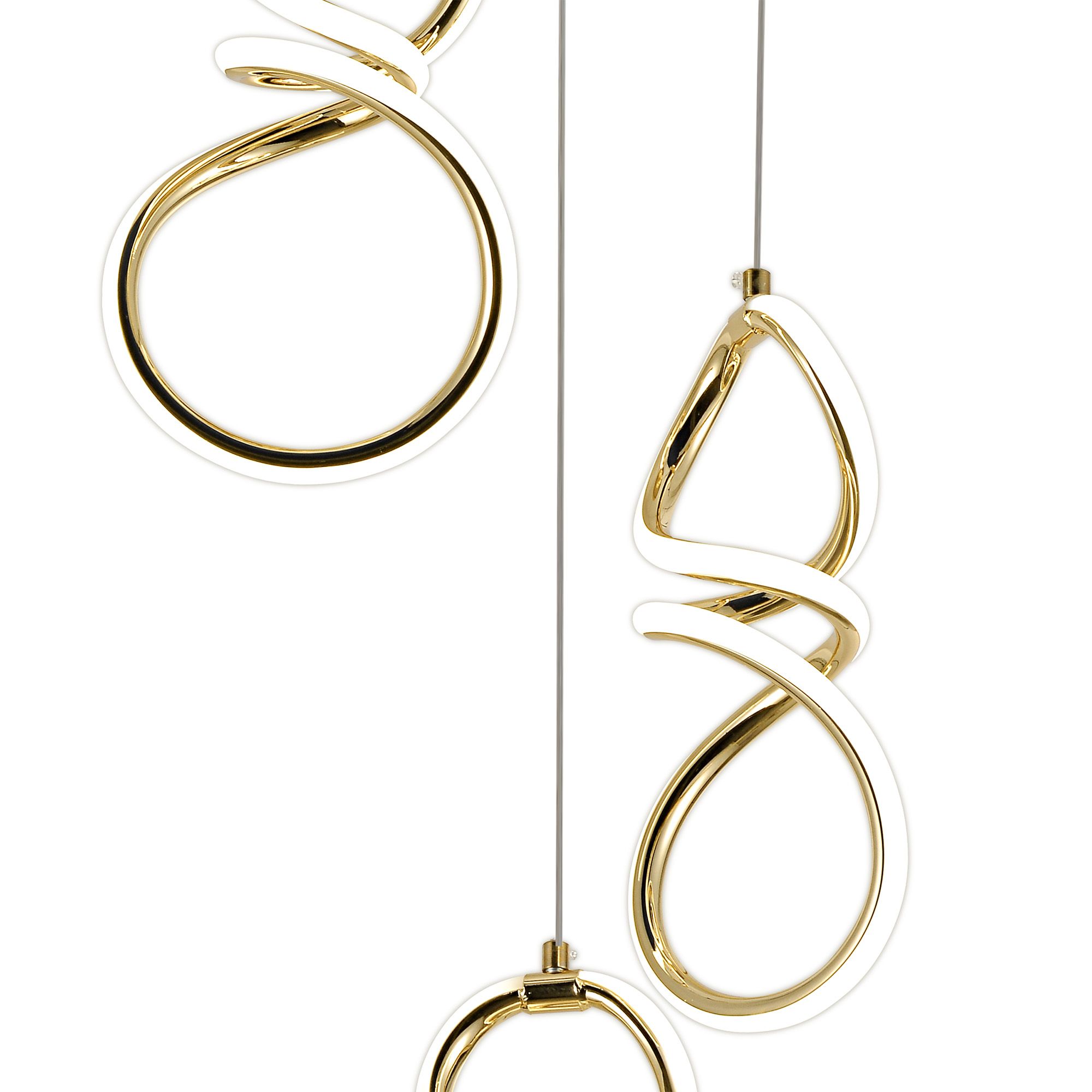 Lampa Sufitowa Wisząca Led Toolight G073-3Cpr Złoty - 4